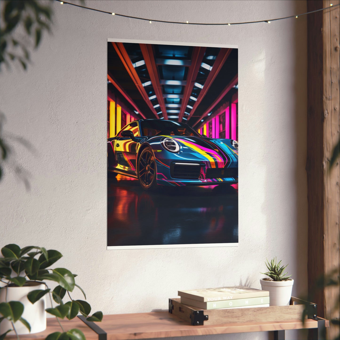 Premium Matte Vertical Posters Macro Porsche 1