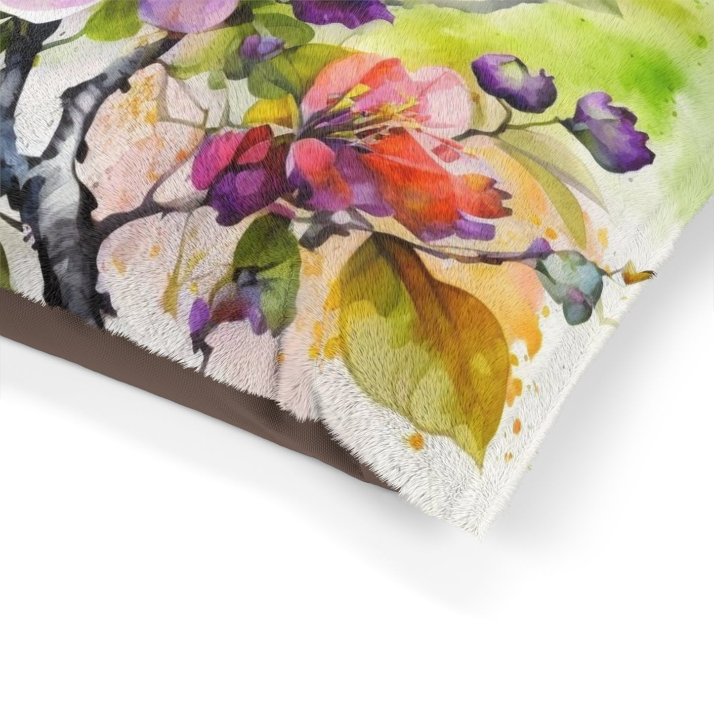 Pet Bed Mother Nature Bright Spring Colors Realistic Watercolor 4