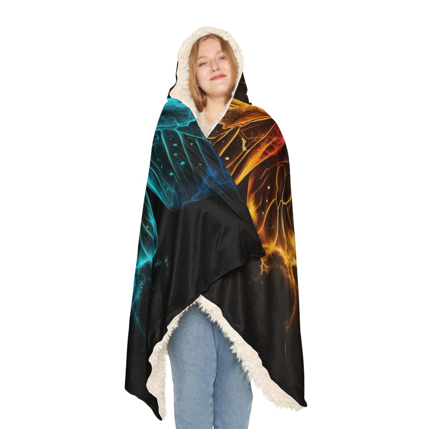 Snuggle Hooded Blanket Kiss Neon Butterfly 9