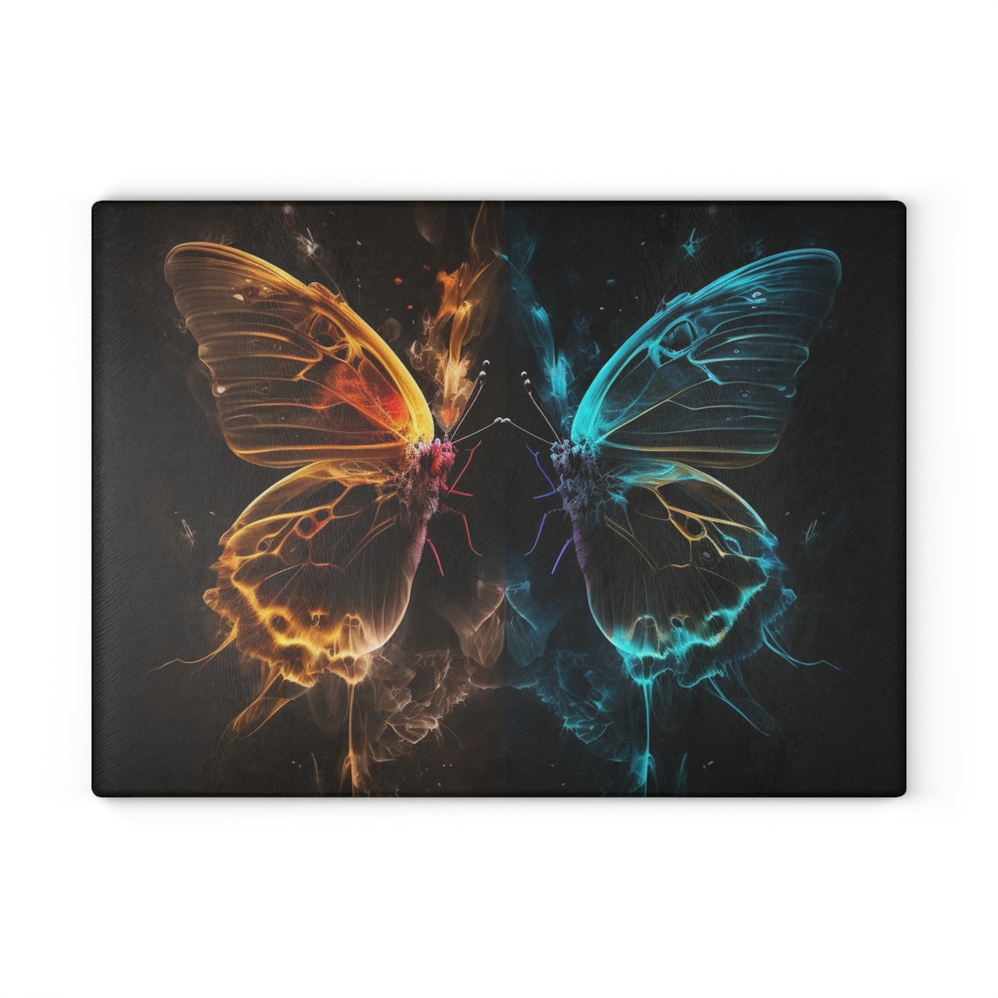 Glass Cutting Board Kiss Neon Butterfly 7