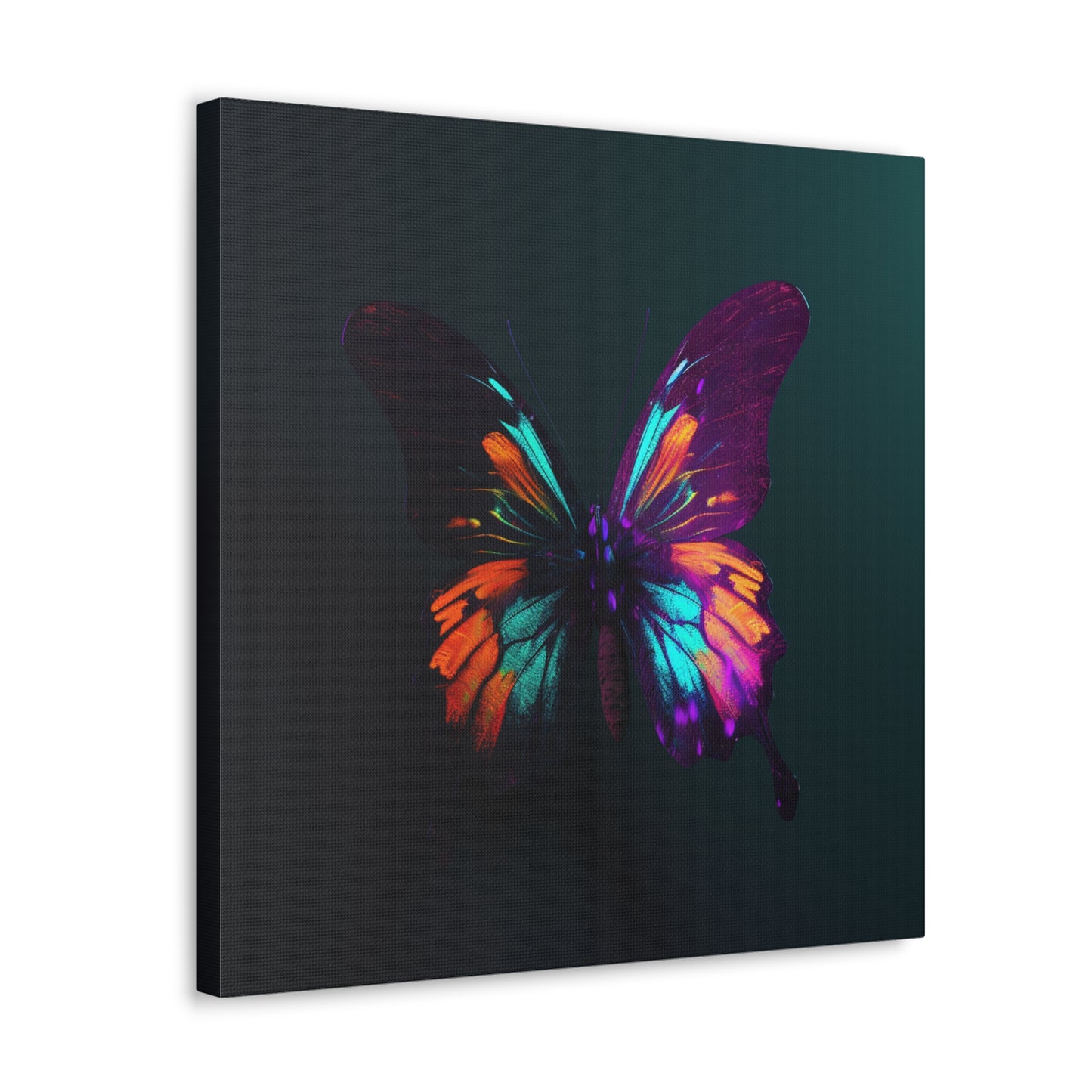 Canvas Gallery Wraps Hyper Colorful Butterfly Purple 4