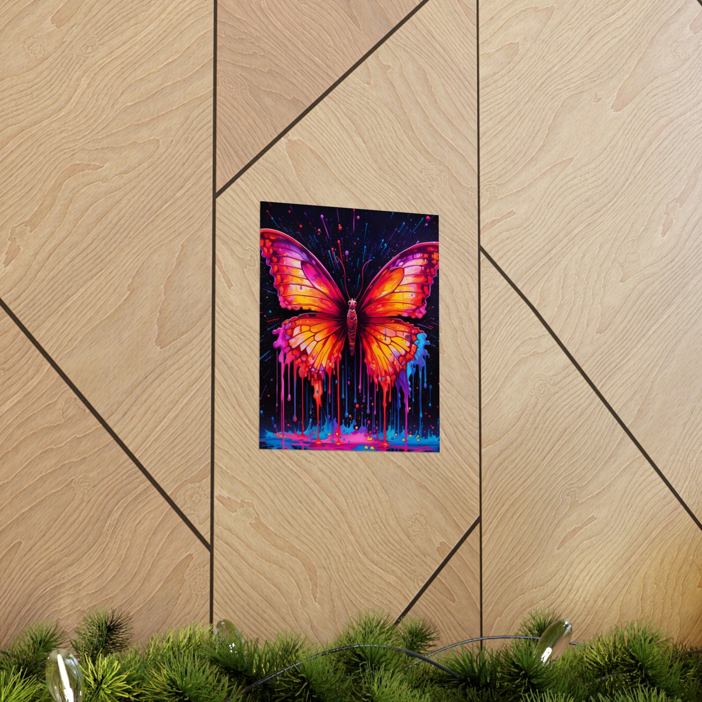 Premium Matte Vertical Posters Pink Butterfly Flair 4