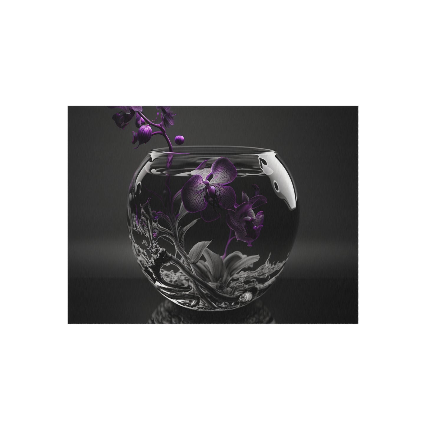 Outdoor Rug  Purple Orchid Glass vase 3