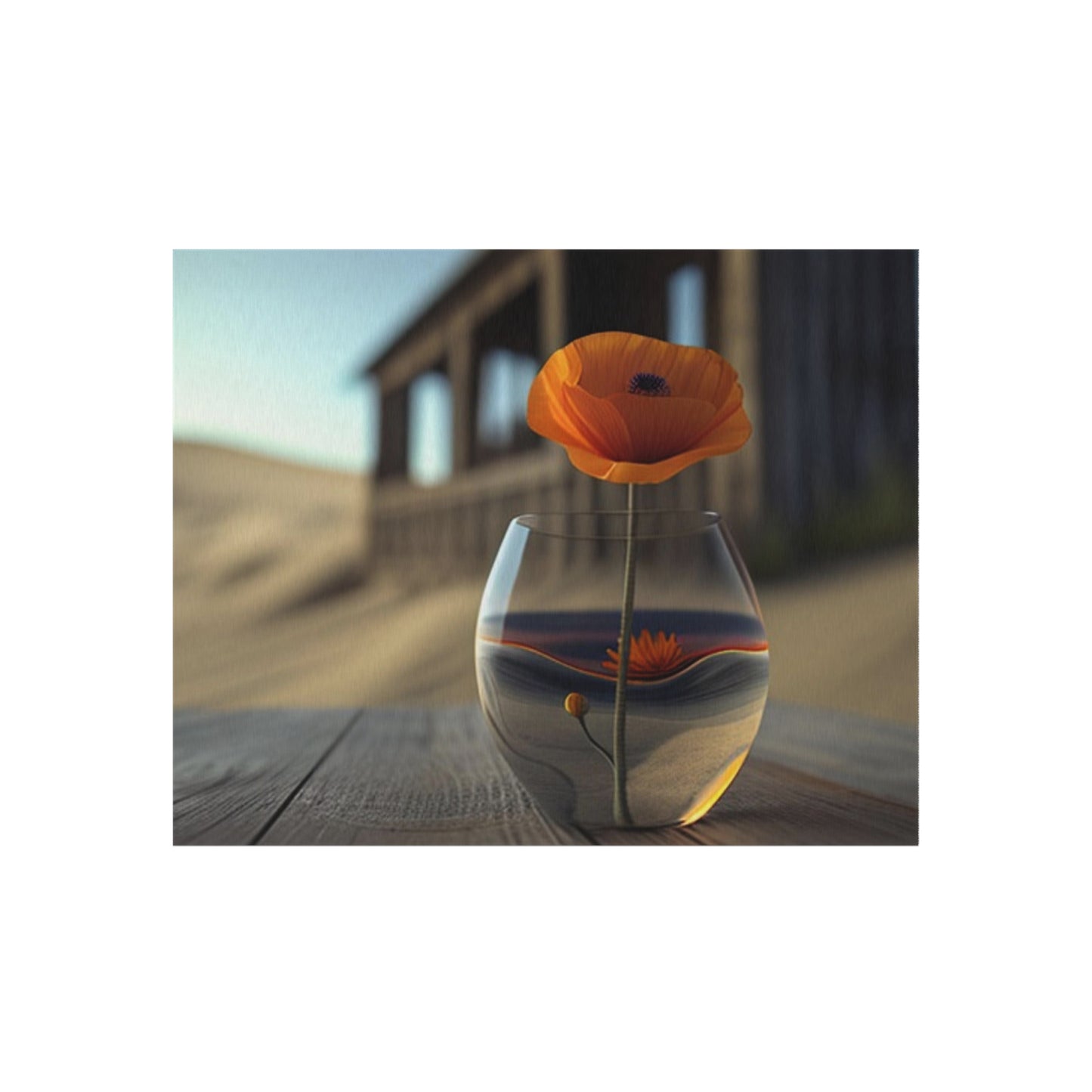 Outdoor Rug  Poppy in a Glass Vase 4