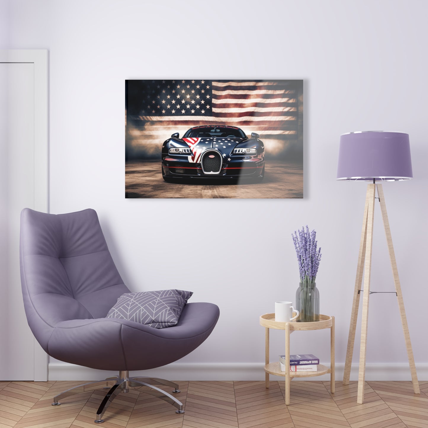 Acrylic Prints Bugatti American Flag 2