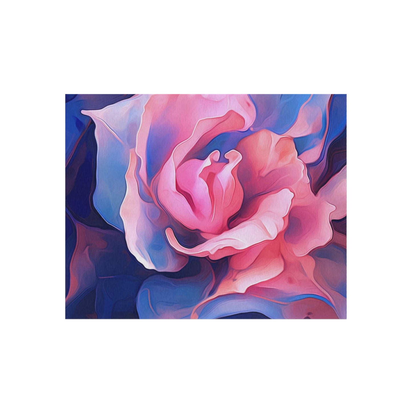 Outdoor Rug  Pink & Blue Tulip Rose 1