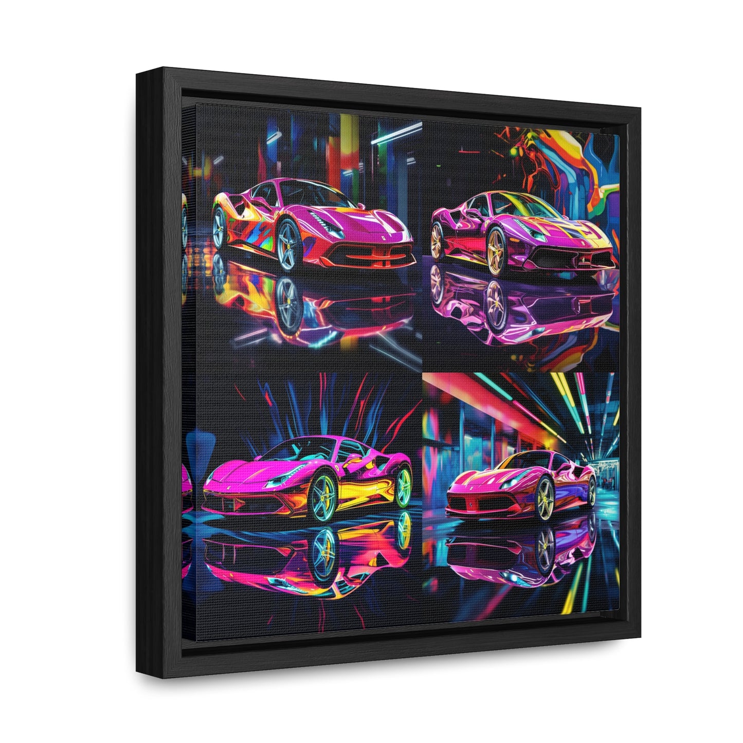 Gallery Canvas Wraps, Square Frame Pink Macro Ferrari 5