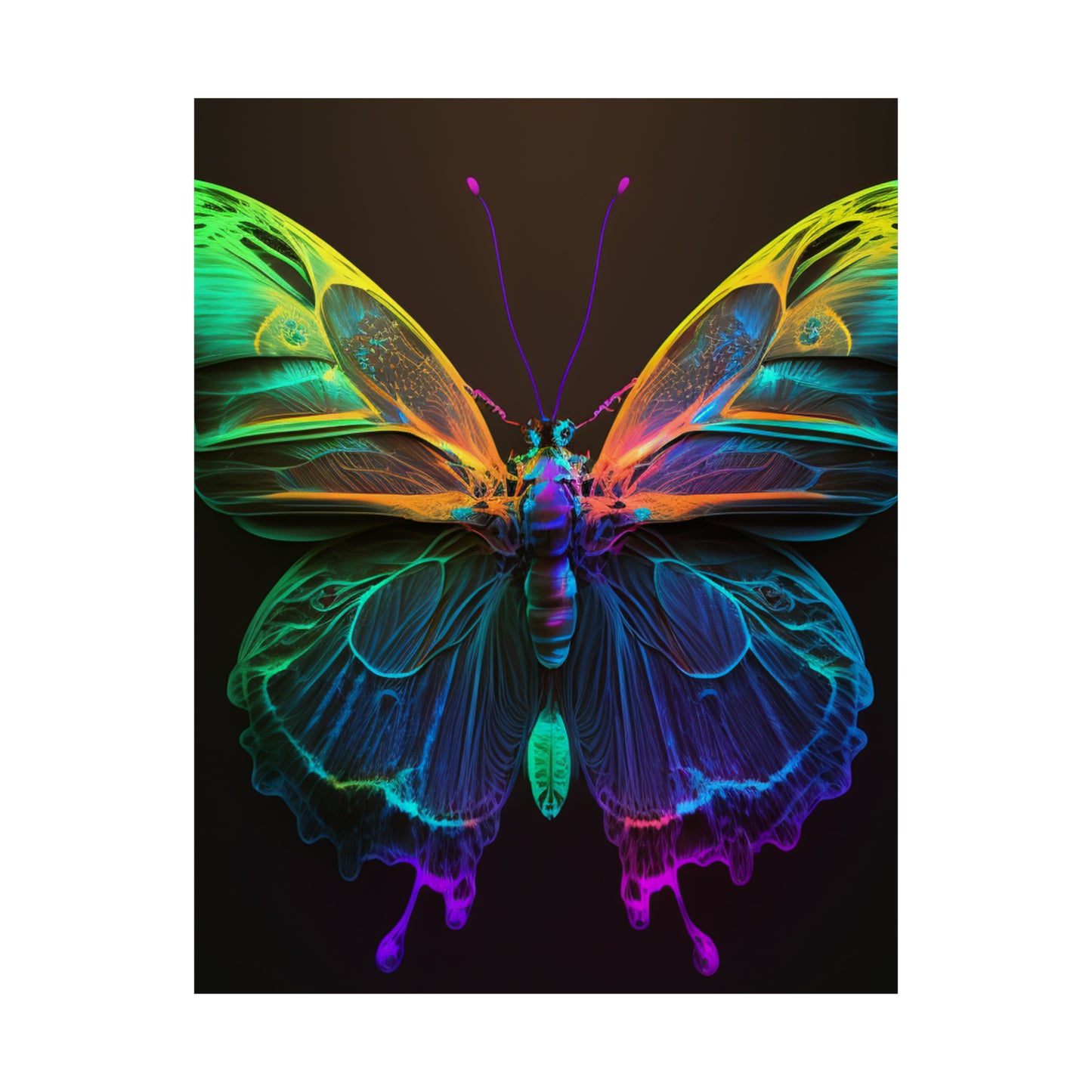 Premium Matte Vertical Posters Raw Hyper Color Butterfly 3