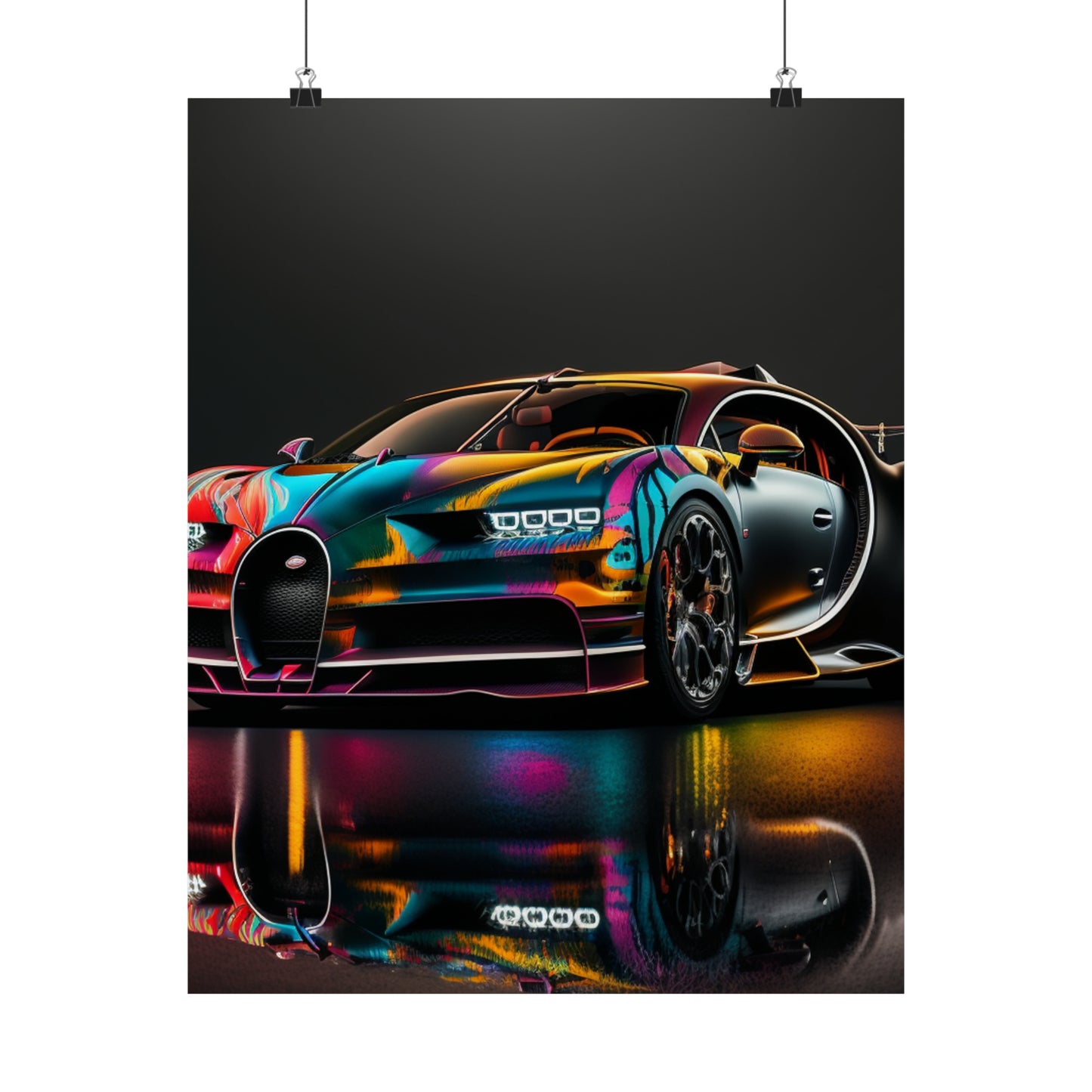 Premium Matte Vertical Posters Bugatti Chiron Super 2