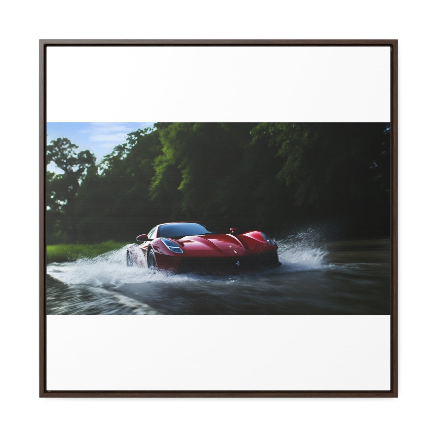 Gallery Canvas Wraps, Square Frame Water Ferrari Splash 1