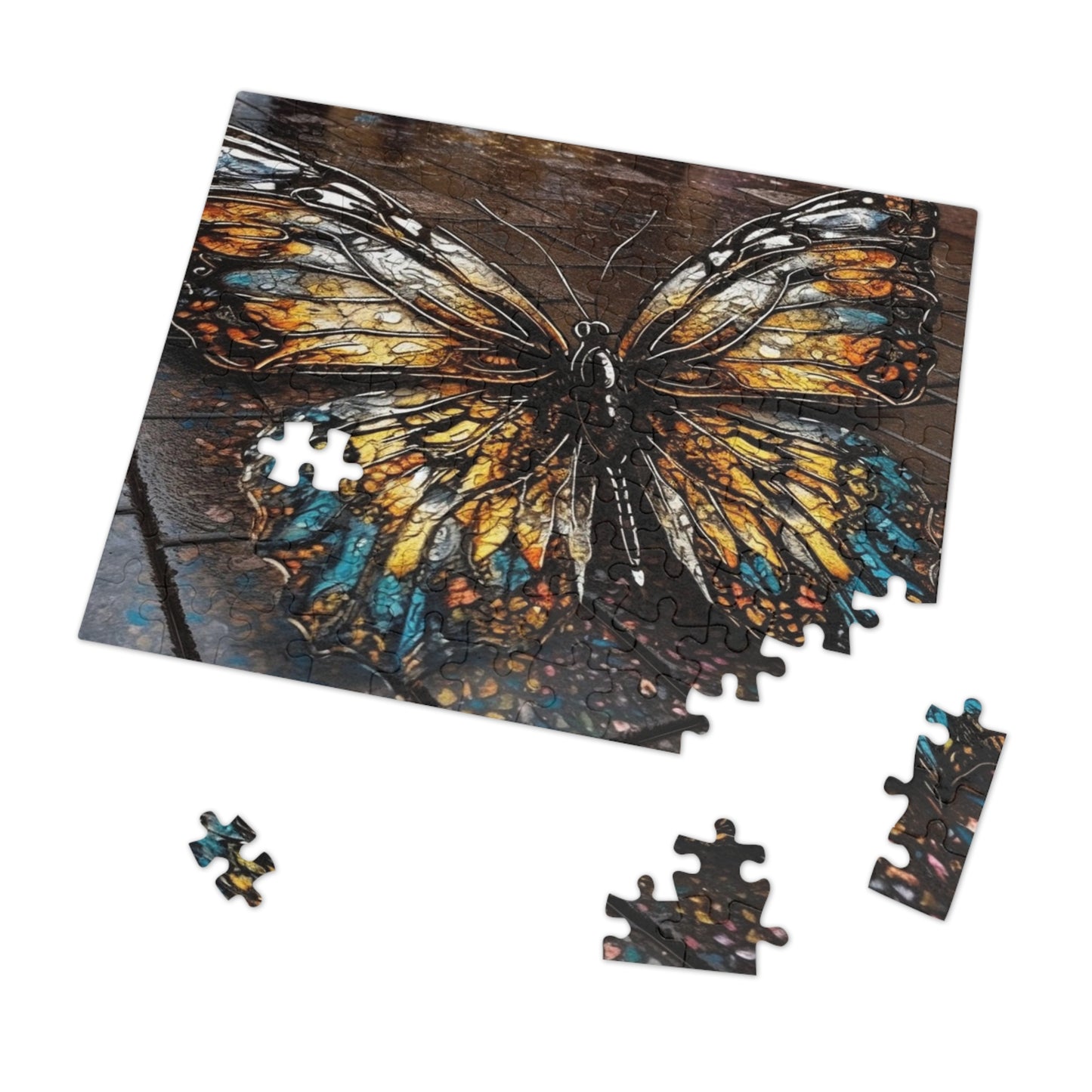 Jigsaw Puzzle (30, 110, 252, 500,1000-Piece) Water Butterfly Street 1