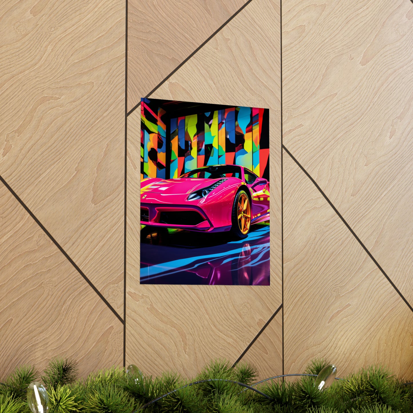 Premium Matte Vertical Posters Ferrari Flair Macro 1