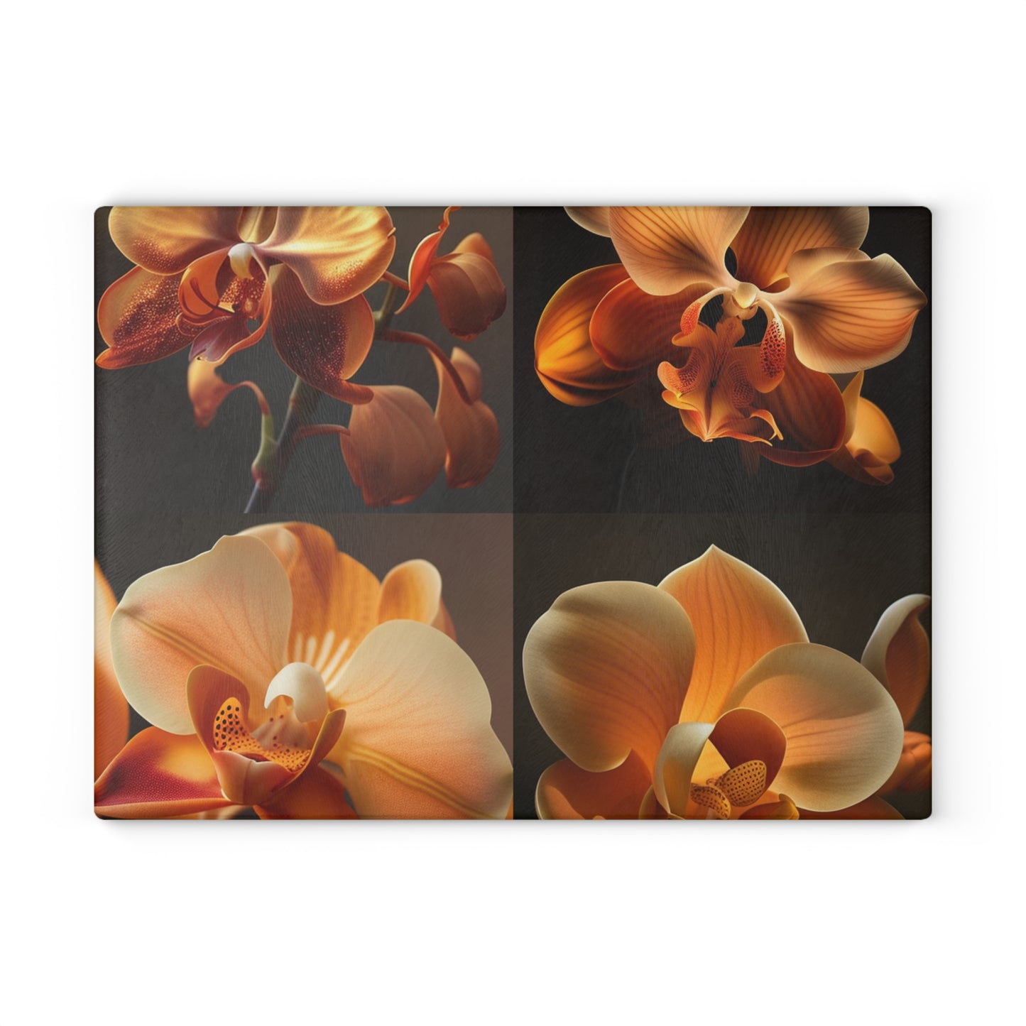 Glass Cutting Board Orange Orchid 5