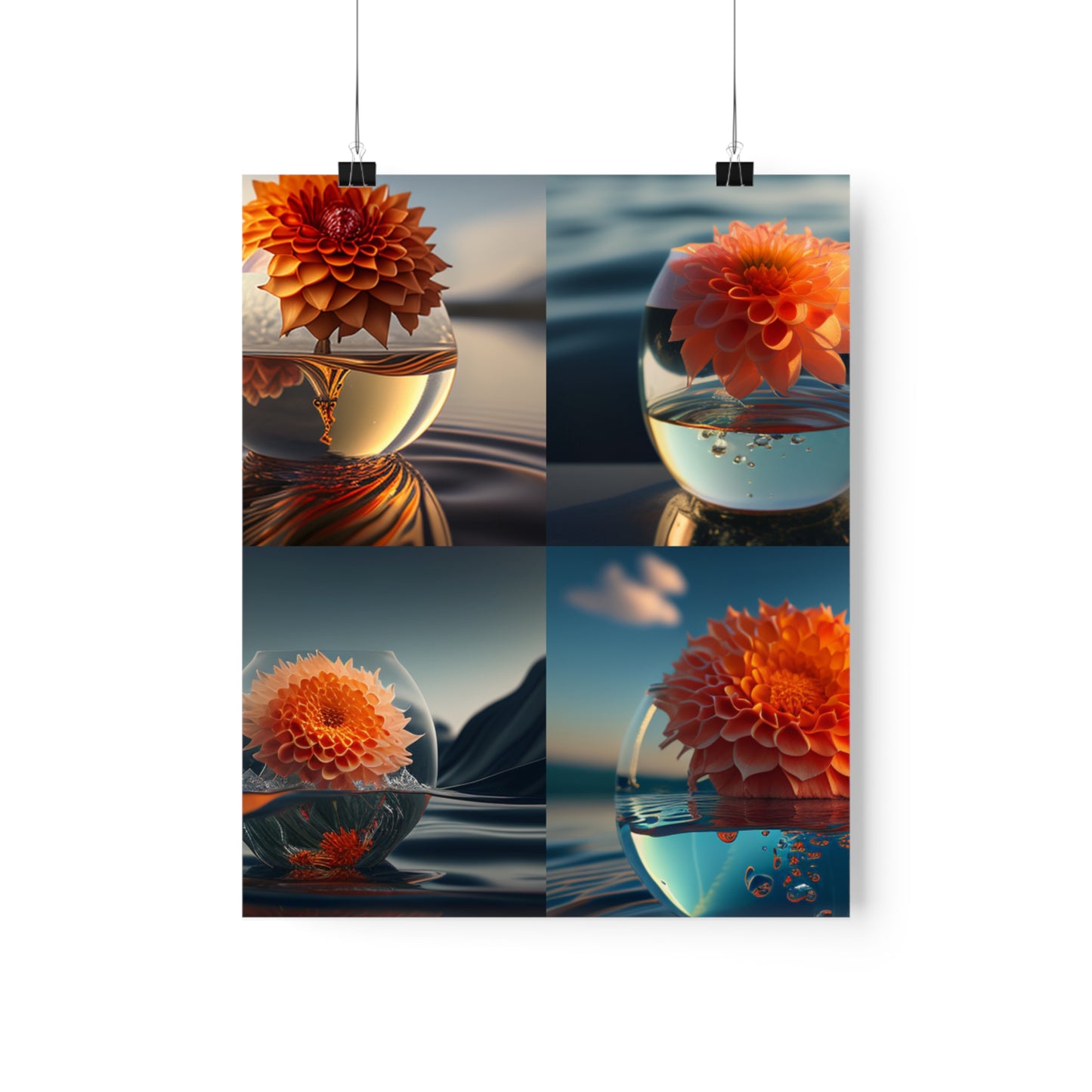 Premium Matte Vertical Posters Dahlia Orange 5