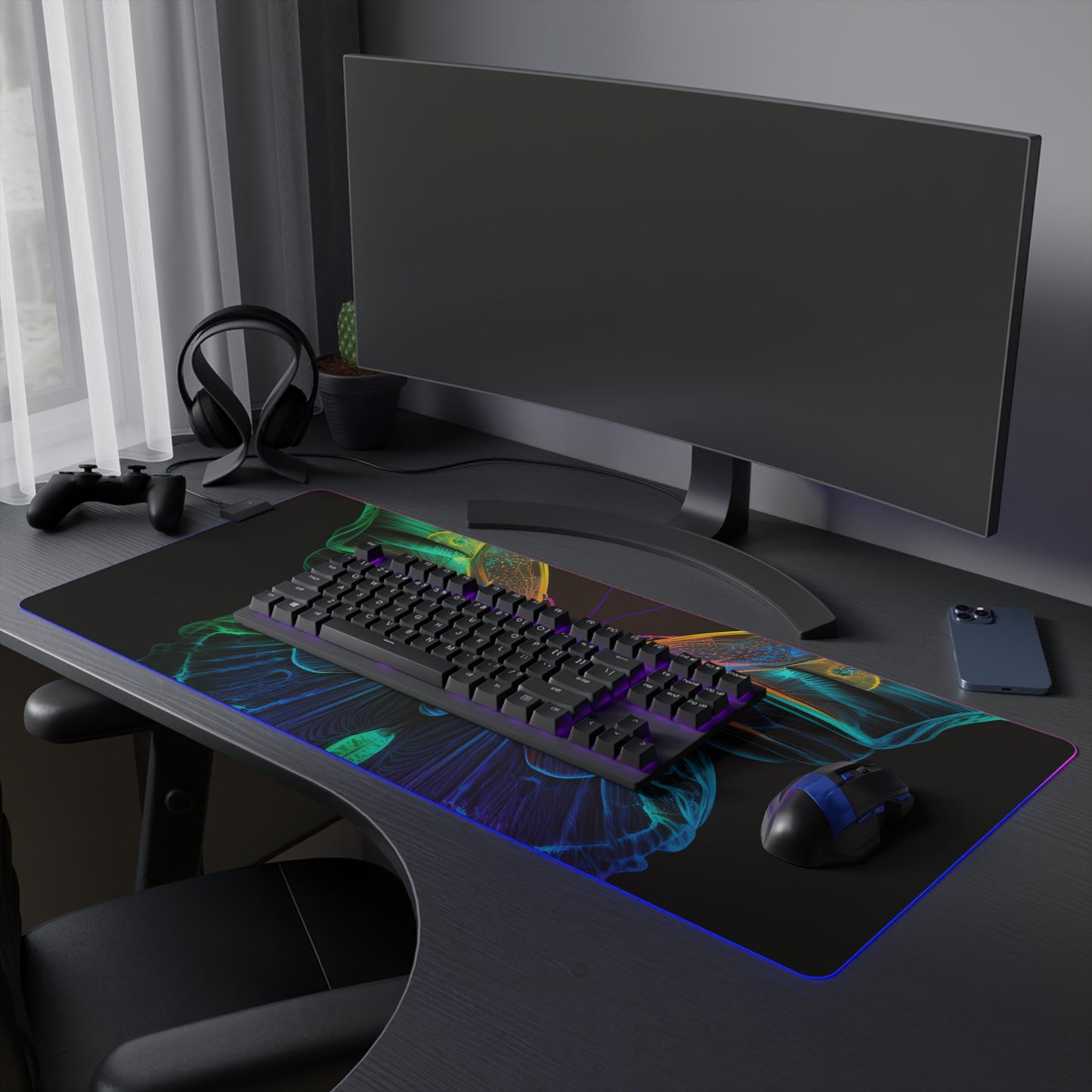 LED Gaming Mouse Pad Raw Hyper Color Butterfly 3