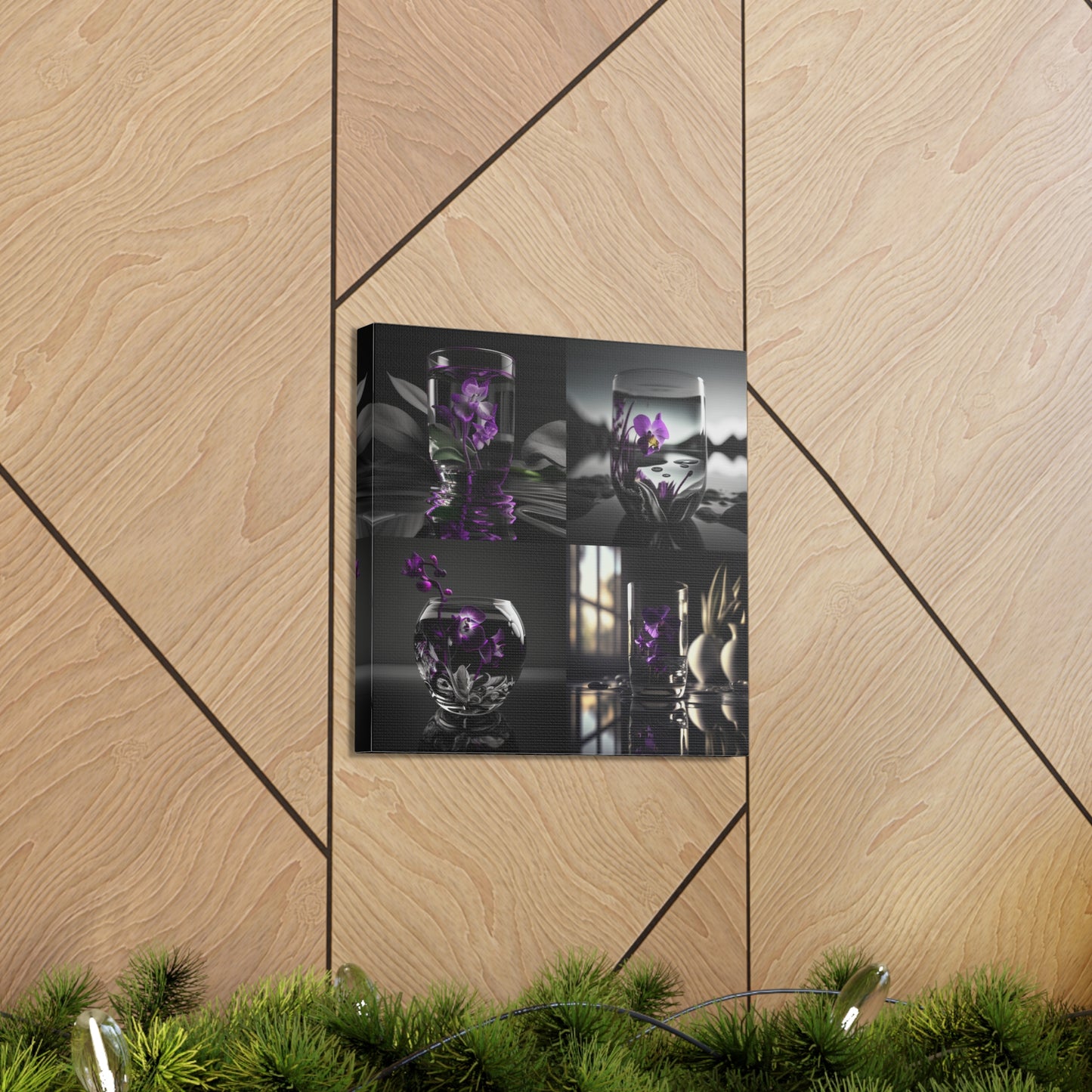 Canvas Gallery Wraps Purple Orchid Glass vase 5
