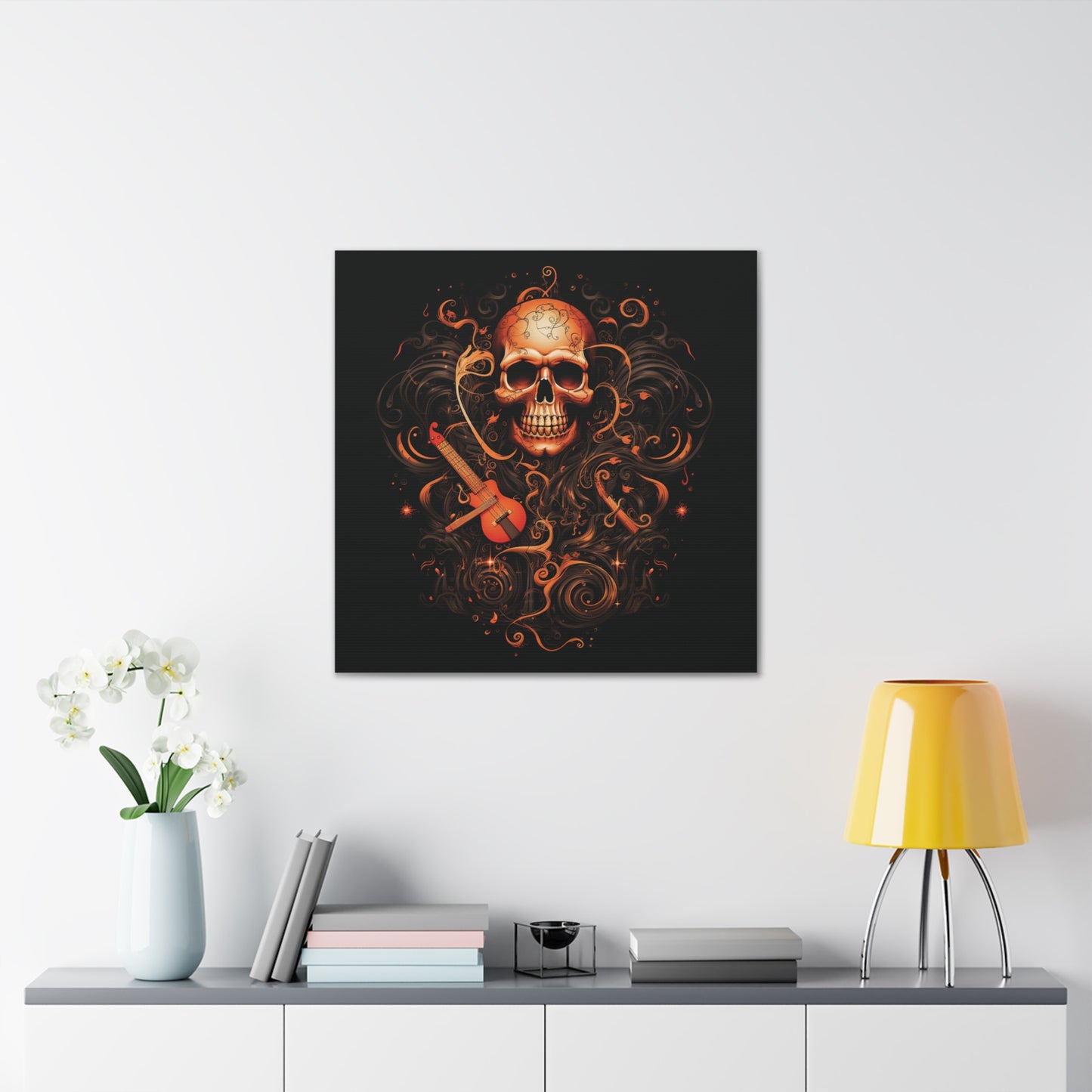 Canvas Gallery Wraps Skull Treble Clef 4