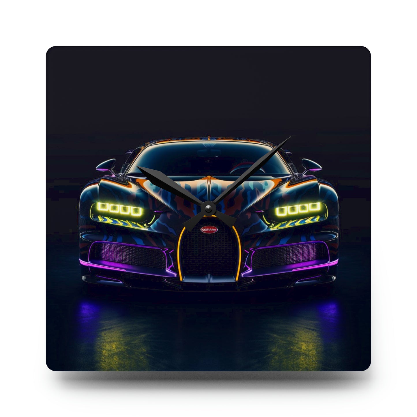 Acrylic Wall Clock Hyper Bugatti Chiron 3