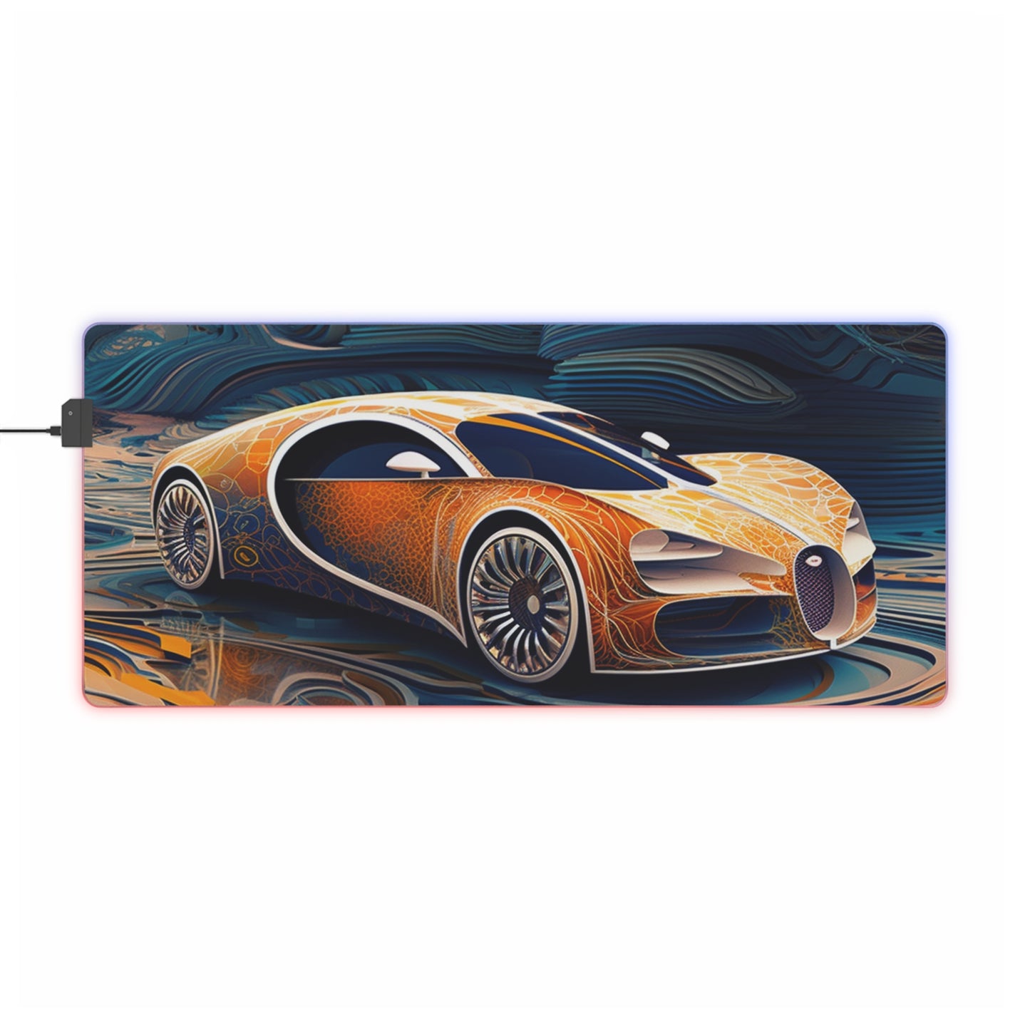 LED Gaming Mouse Pad Bugatti Abstract Flair 1