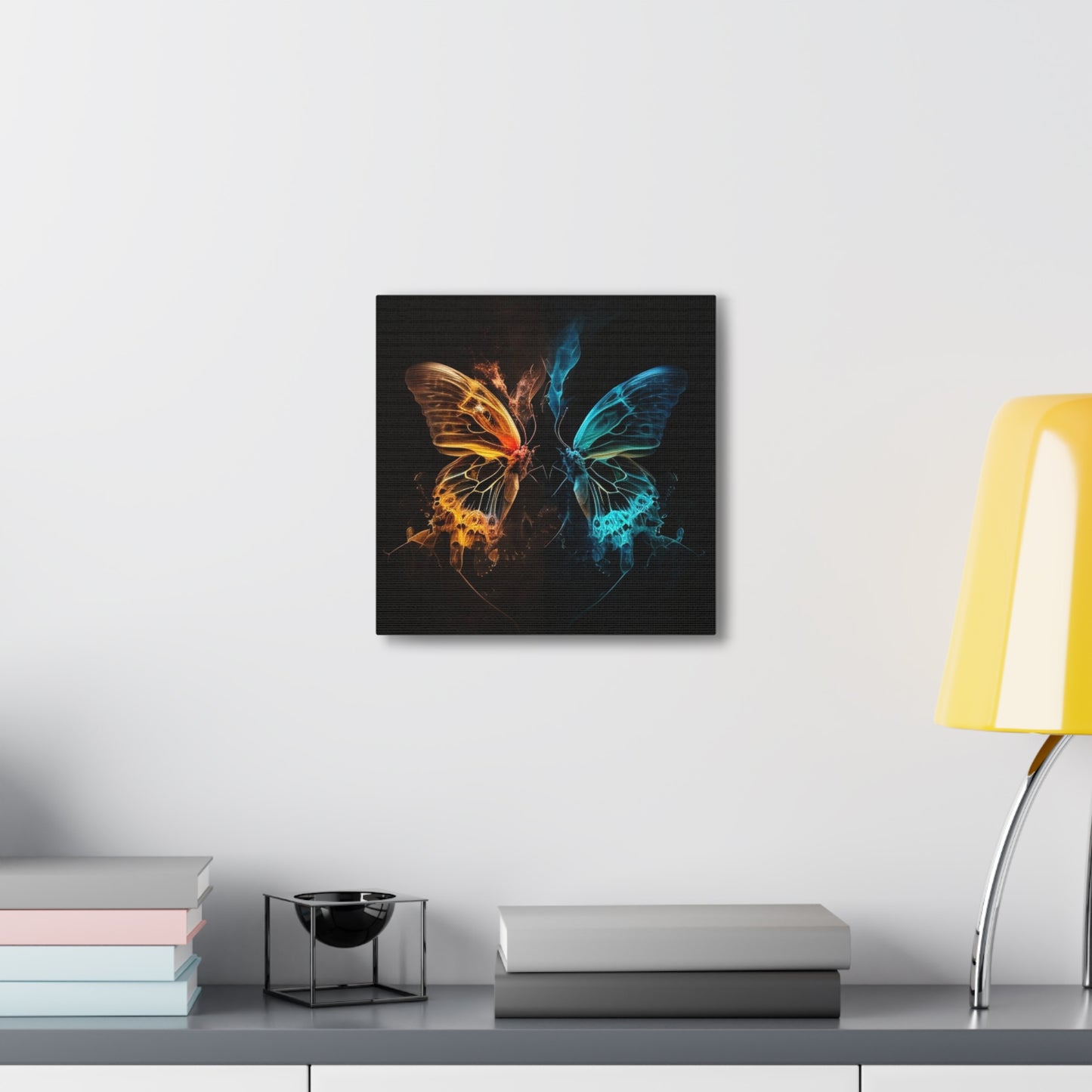 Canvas Gallery Wraps Kiss Neon Butterfly 3