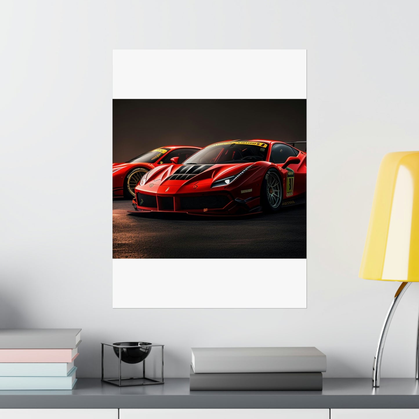 Premium Matte Vertical Posters Ferrari Red 4