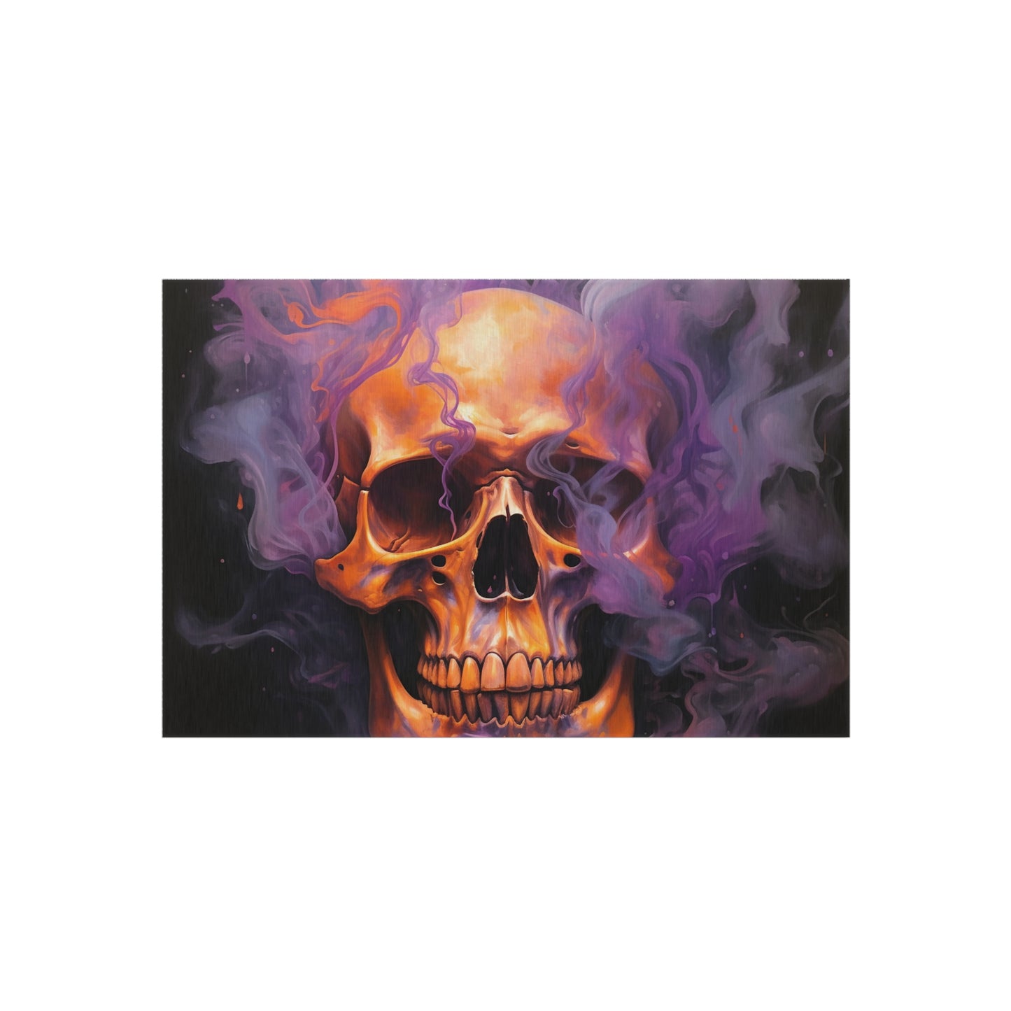 Outdoor Rug  Skull Flames 4