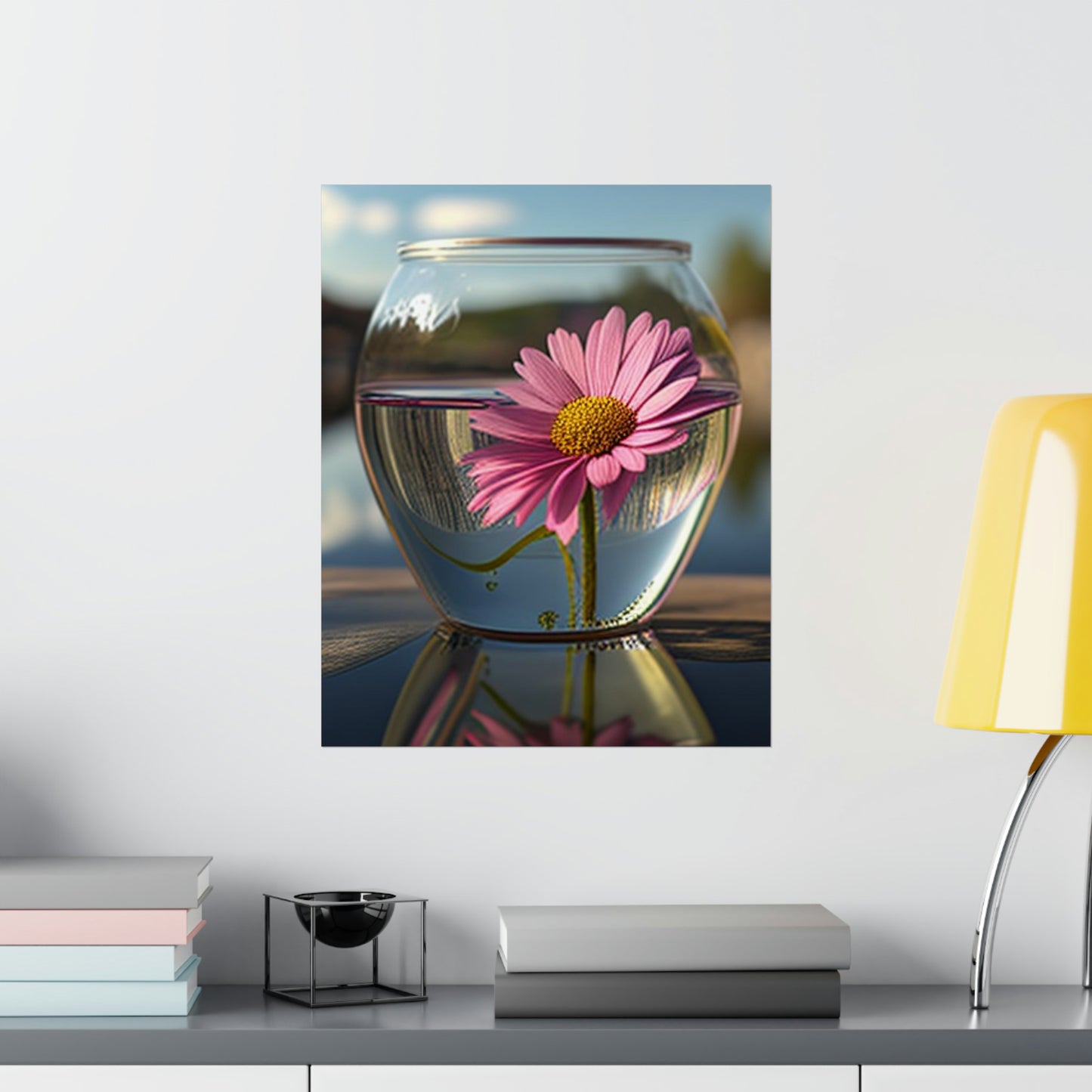 Premium Matte Vertical Posters Pink Daisy 3