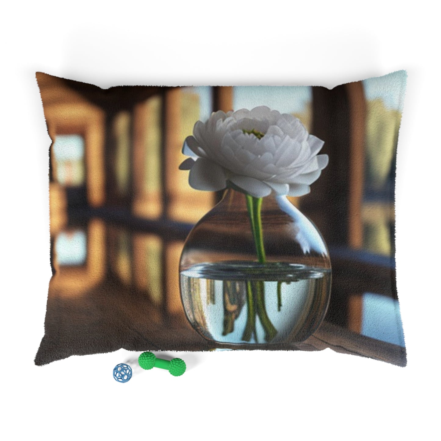 Pet Bed White Peony glass vase 3