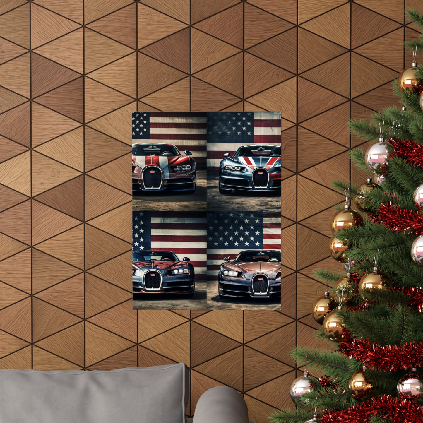 Premium Matte Vertical Posters Bugatti Flag 5