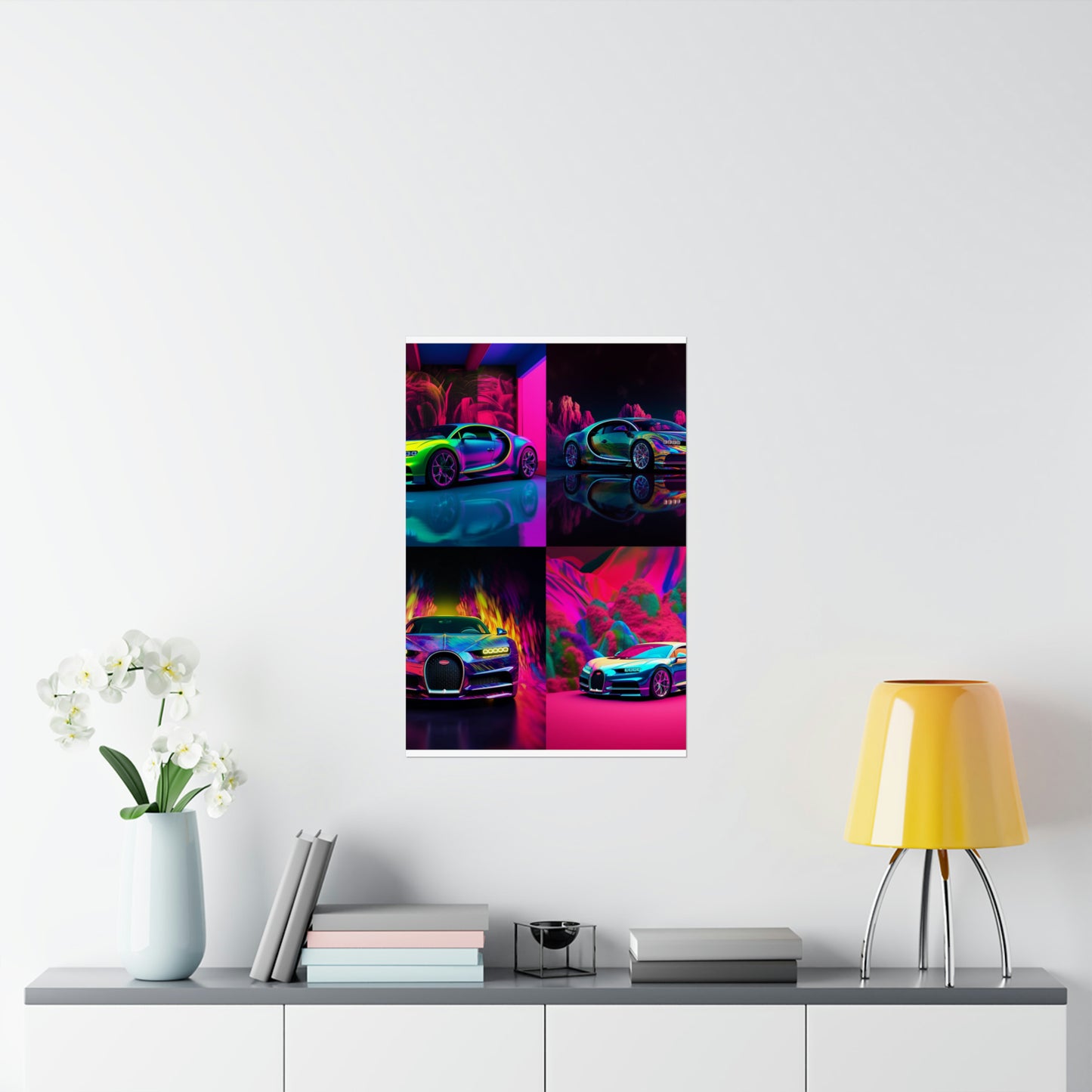 Premium Matte Vertical Posters Florescent Bugatti Flair 5