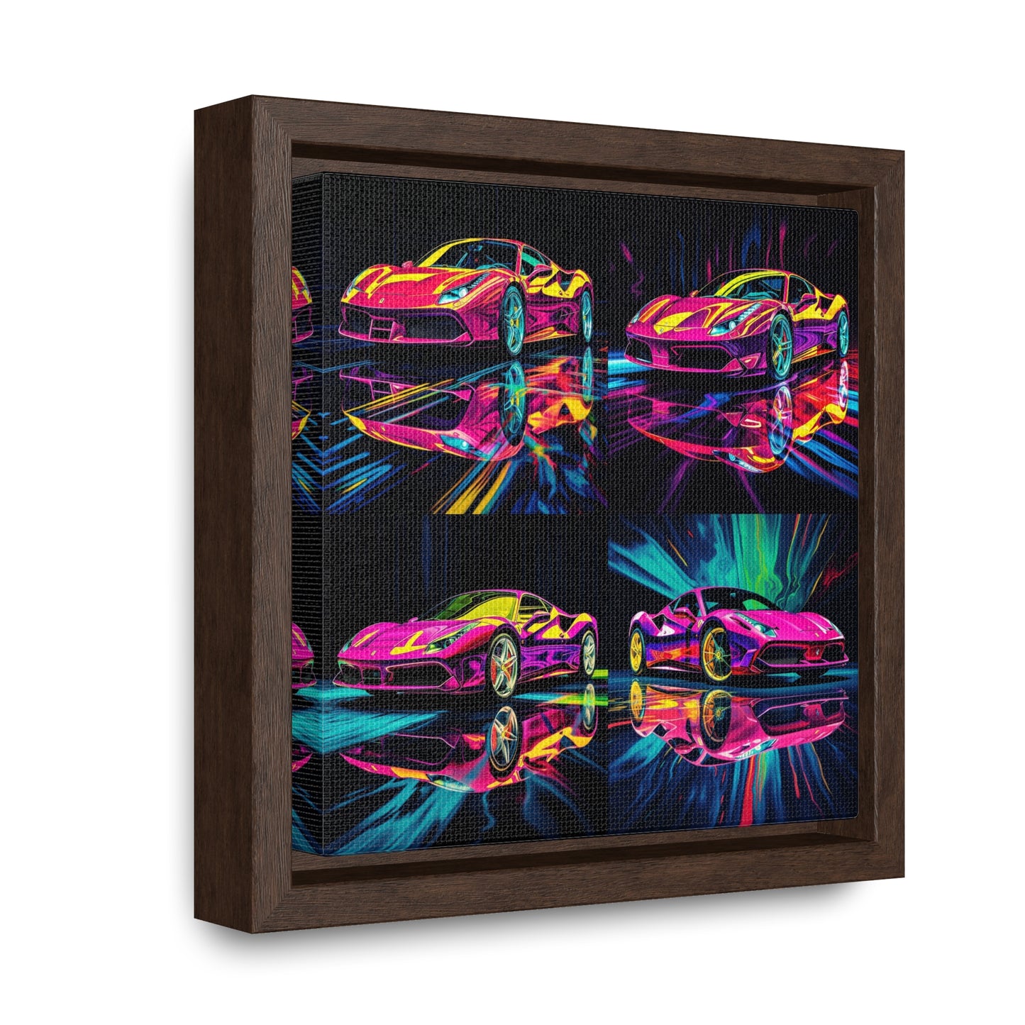 Gallery Canvas Wraps, Square Frame Pink Ferrari Macro 5