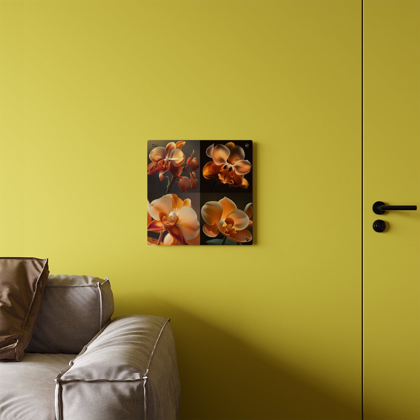 Acrylic Wall Art Panels Orange Orchid 5