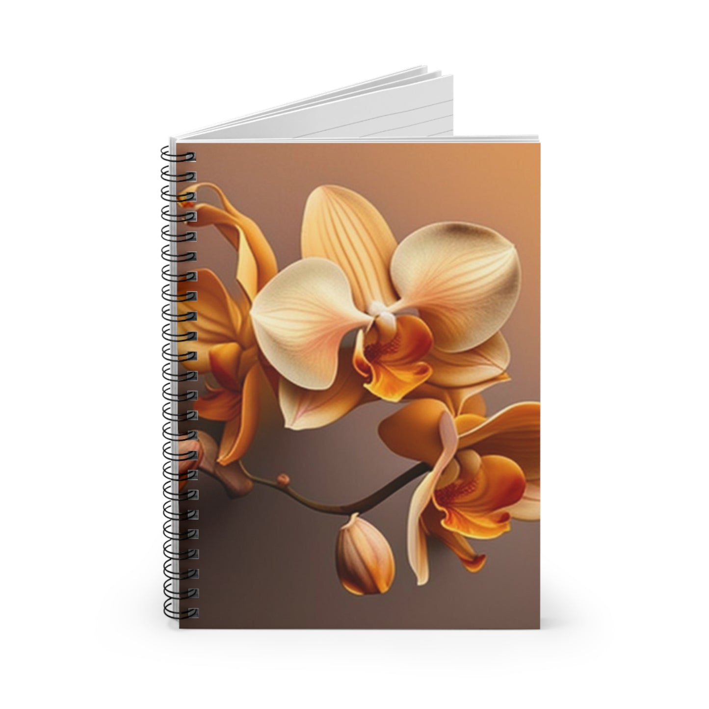 Spiral Notebook - Ruled Line orchid pedals 2