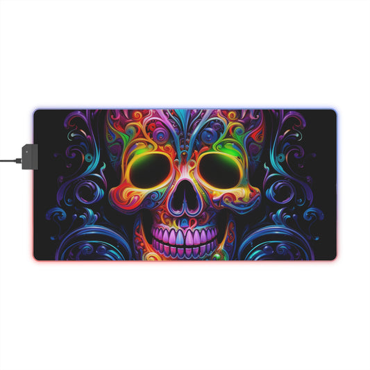 LED Gaming Mouse Pad Macro Skull Color 2