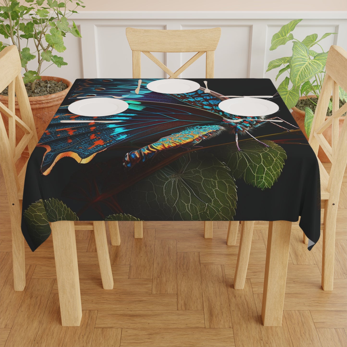 Tablecloth Hue Neon Butterfly 2