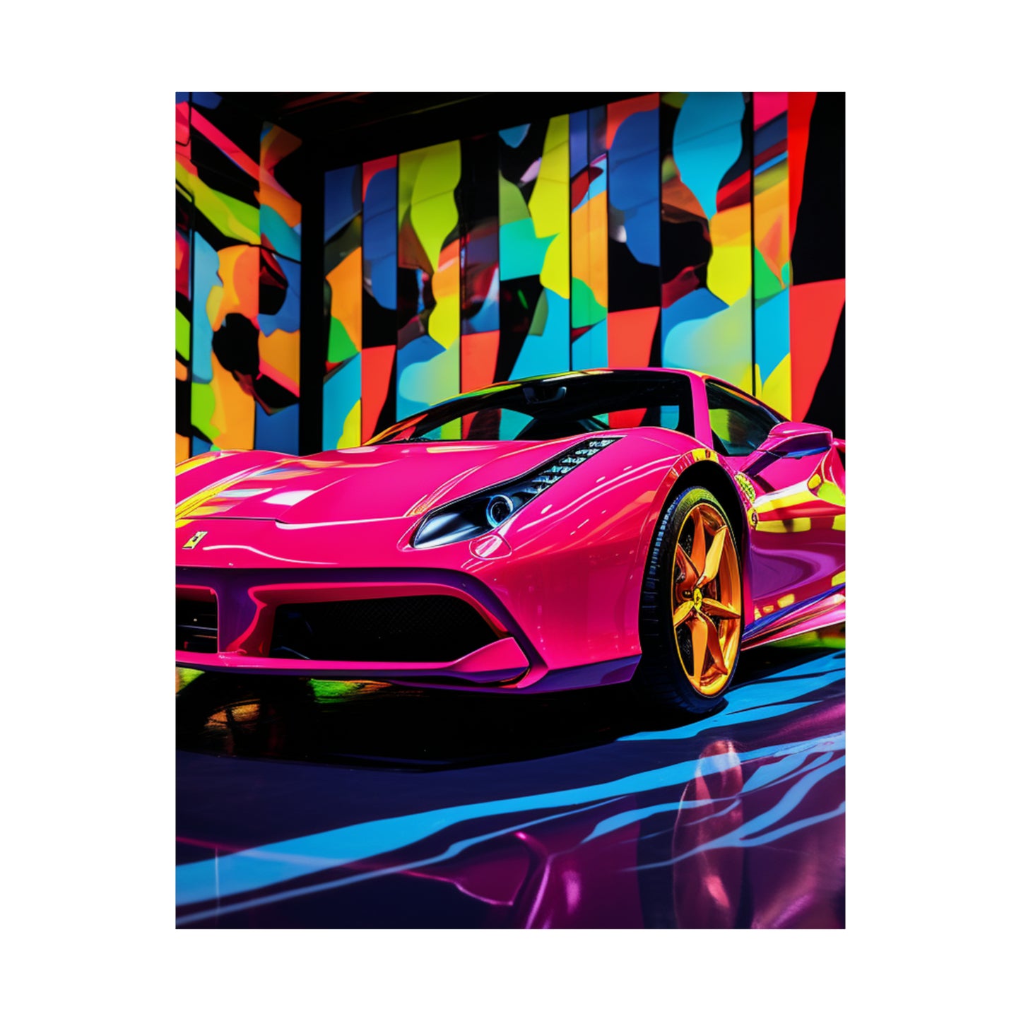 Premium Matte Vertical Posters Ferrari Flair Macro 1