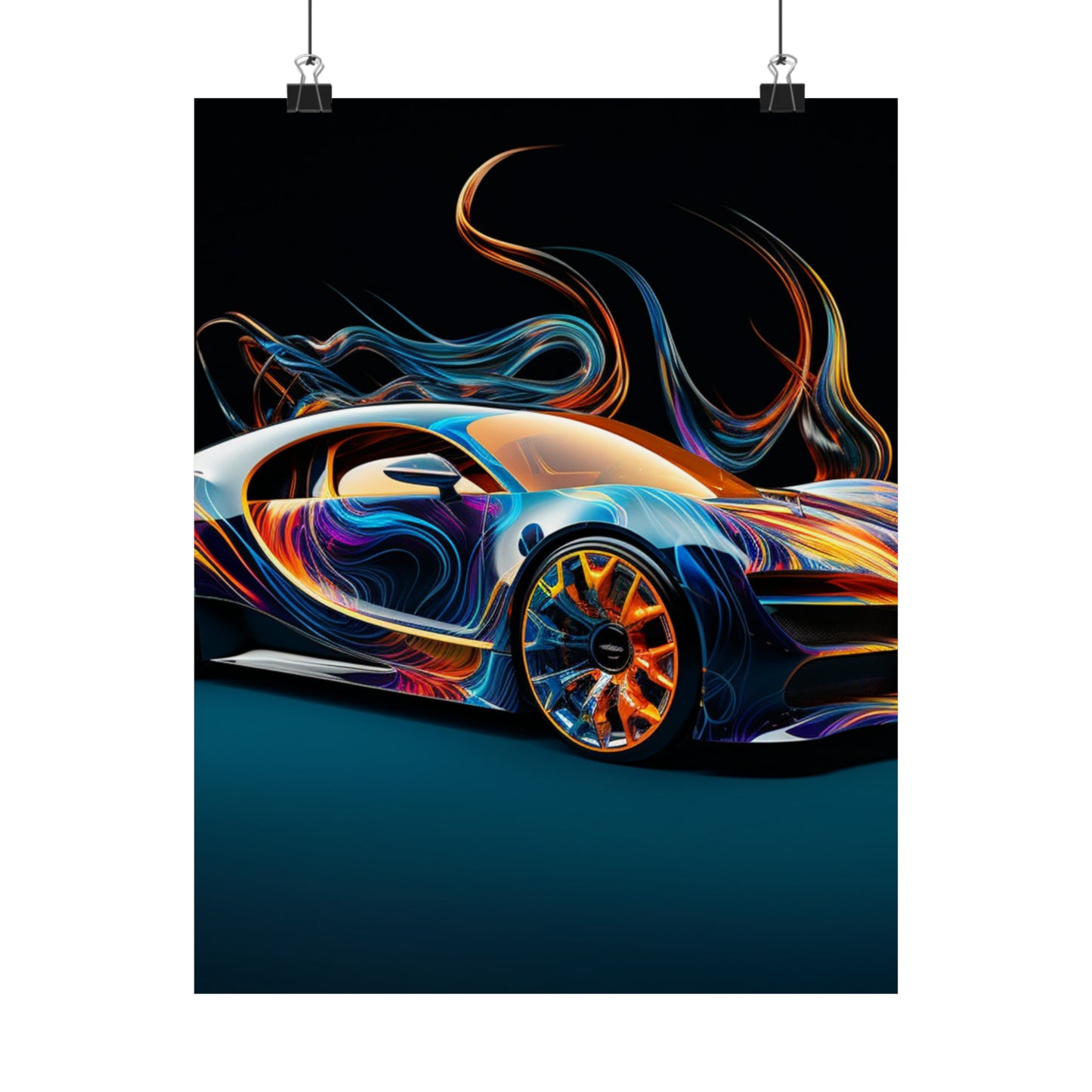 Premium Matte Vertical Posters Bugatti Abstract Flair 2