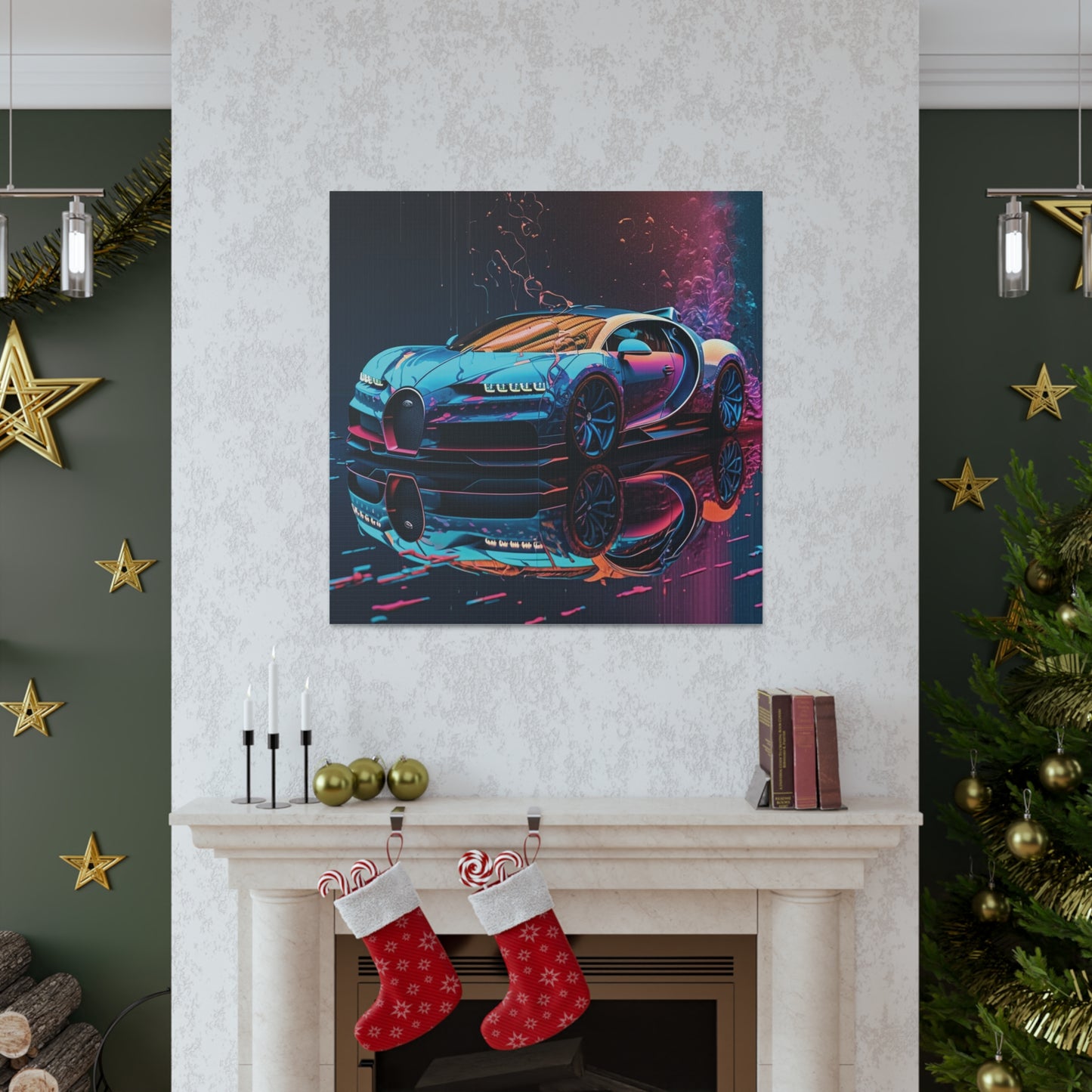 Canvas Gallery Wraps Bugatti Neon Chiron 4