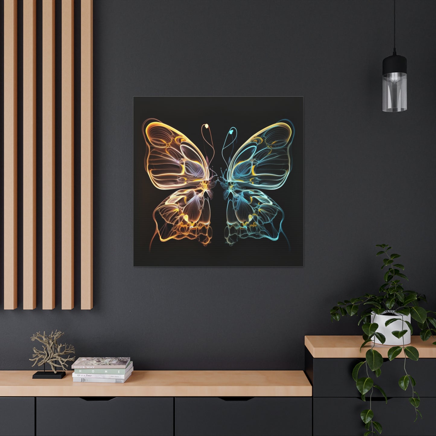 Canvas Gallery Wraps Neon Glo Butterfly 3