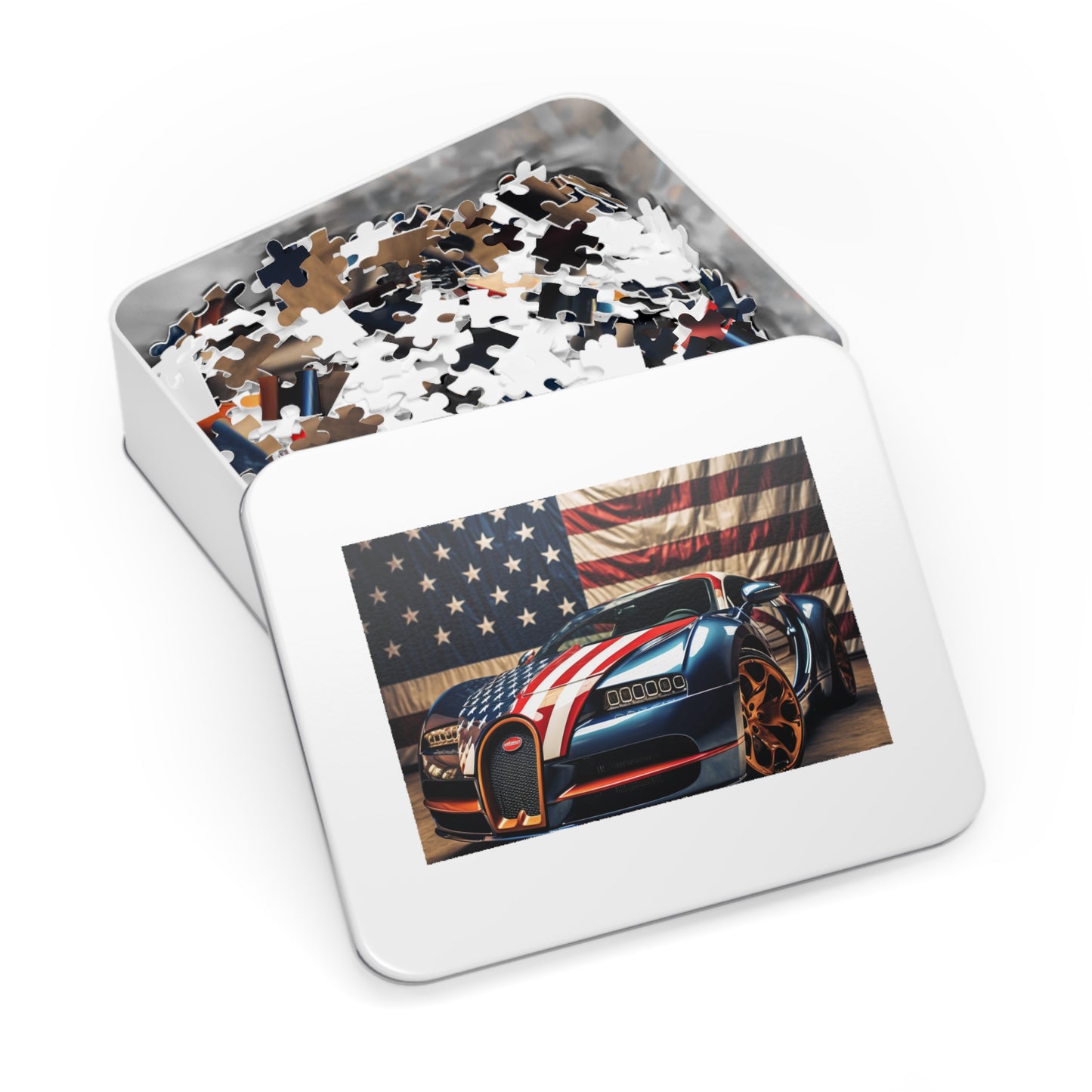 Jigsaw Puzzle (30, 110, 252, 500,1000-Piece) Bugatti Flag American 4
