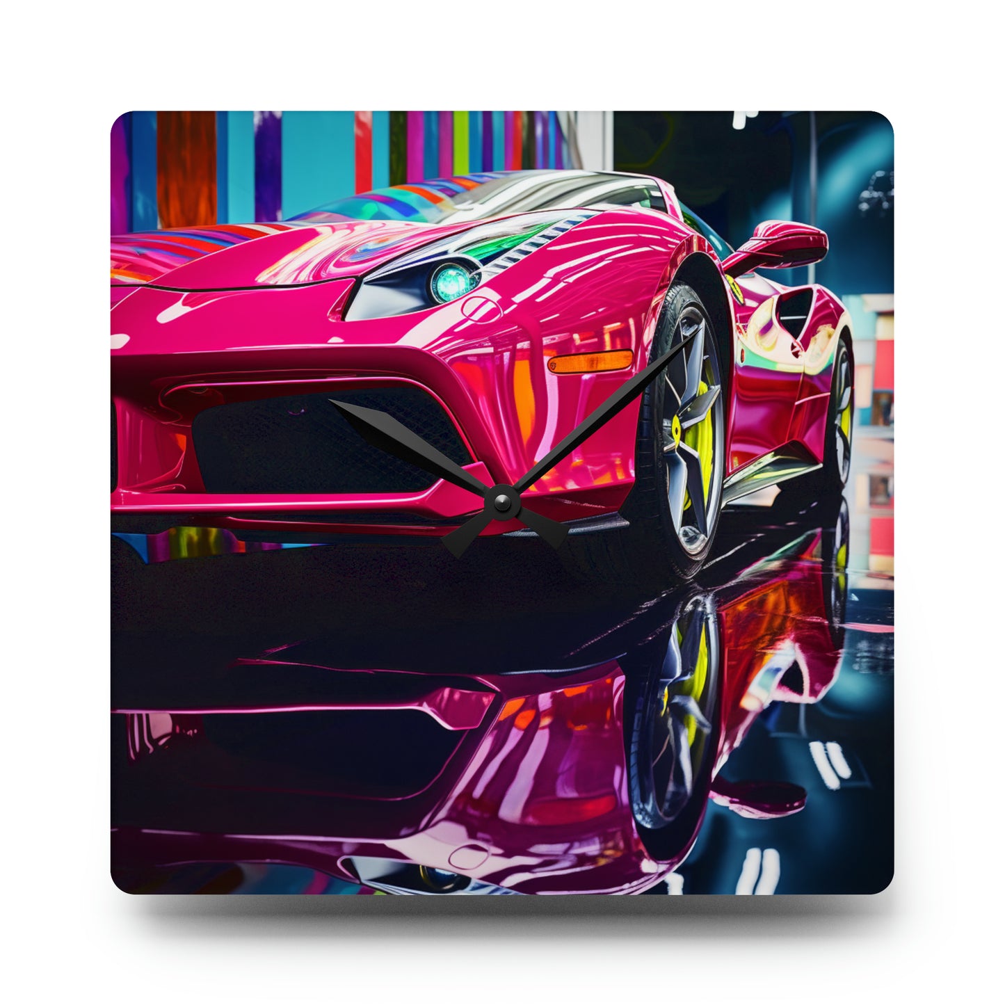 Acrylic Wall Clock Ferrari Flair Macro 2