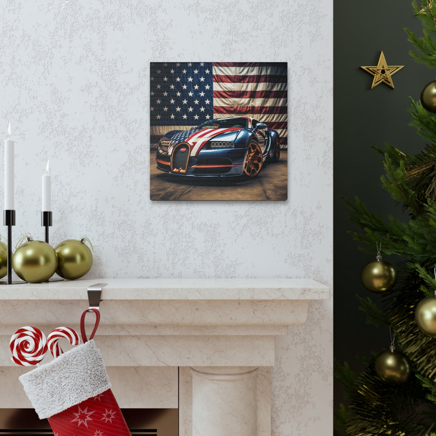 Canvas Gallery Wraps Bugatti Flag American 4