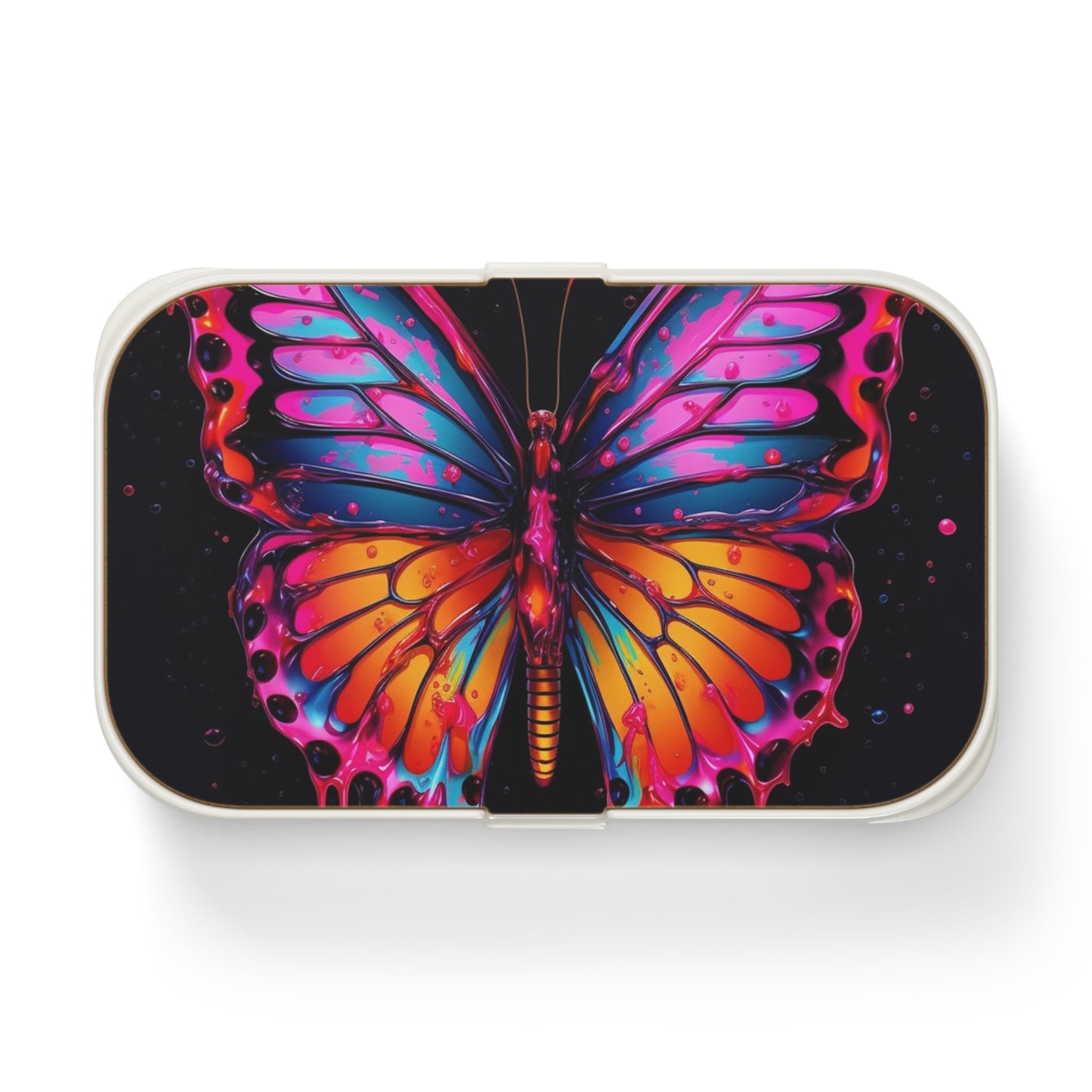 Bento Lunch Box Pink Butterfly Flair 1