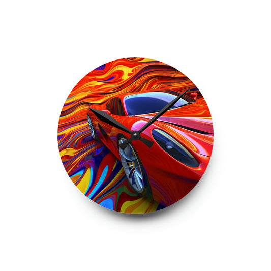 Acrylic Wall Clock Ferrari Water Fusion 4