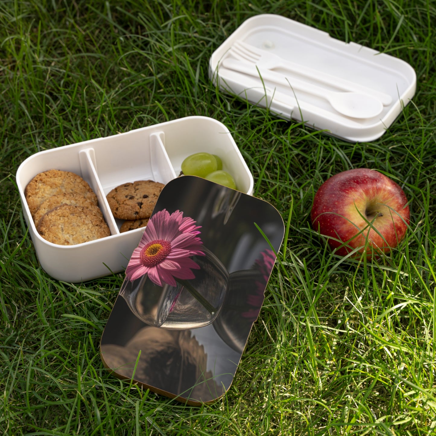 Bento Lunch Box Pink Daisy 2