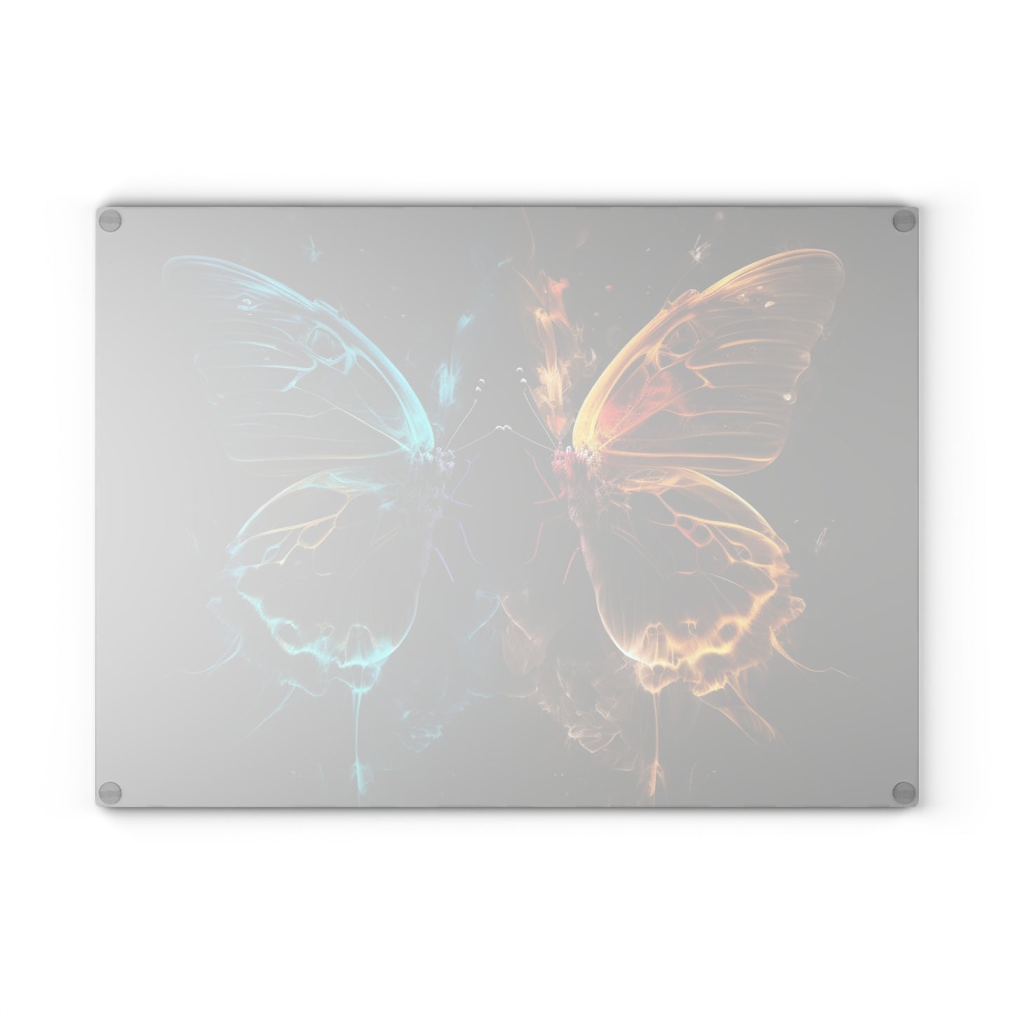 Glass Cutting Board Kiss Neon Butterfly 7