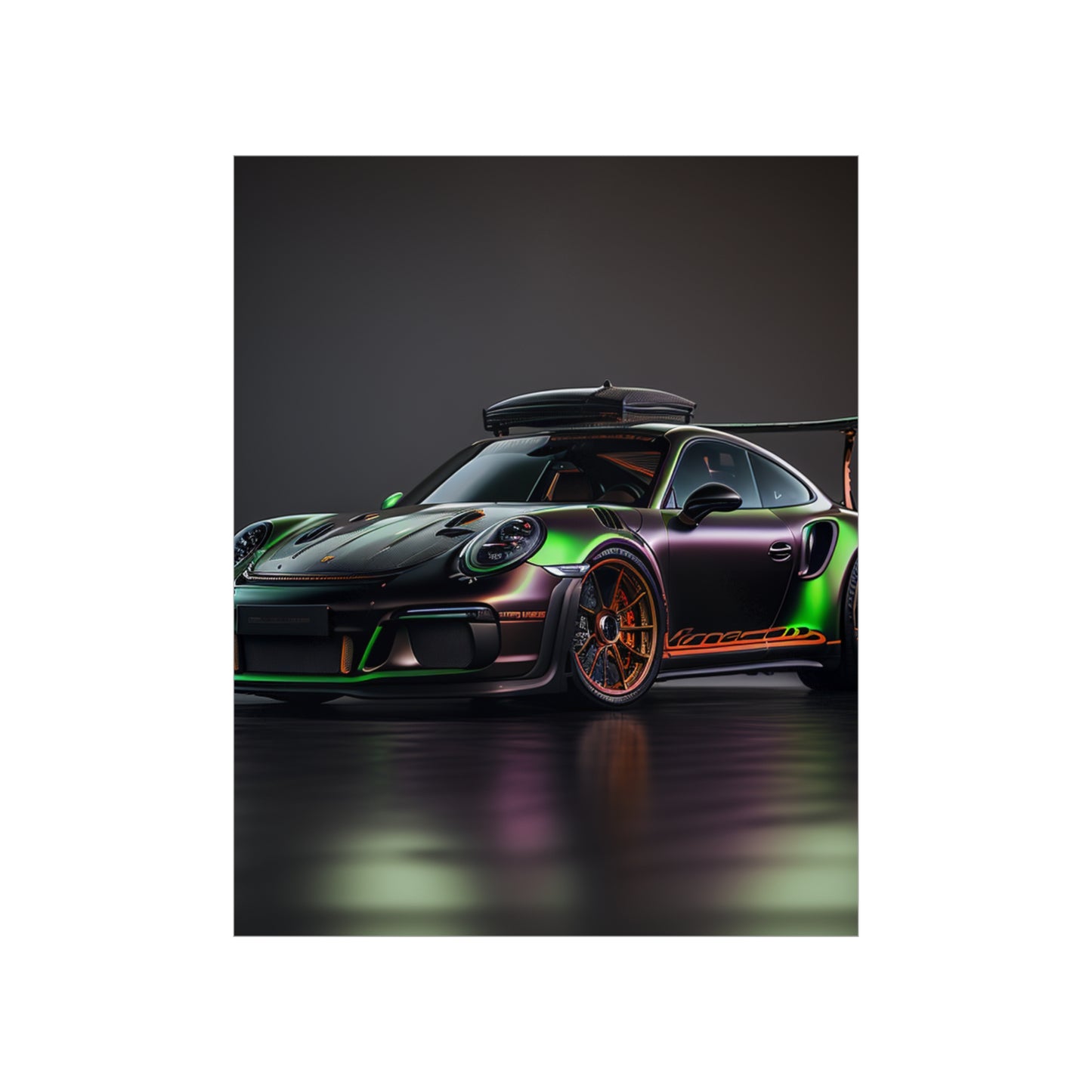 Premium Matte Vertical Posters Porsche Color 2