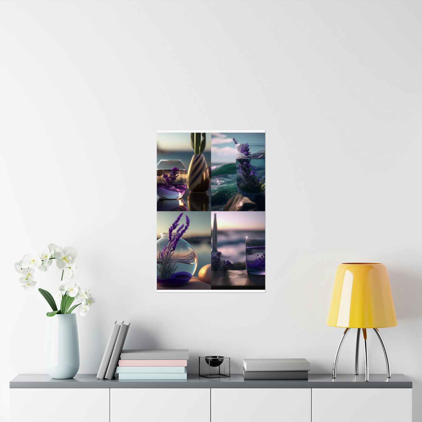 Premium Matte Vertical Posters Lavender in a vase 5