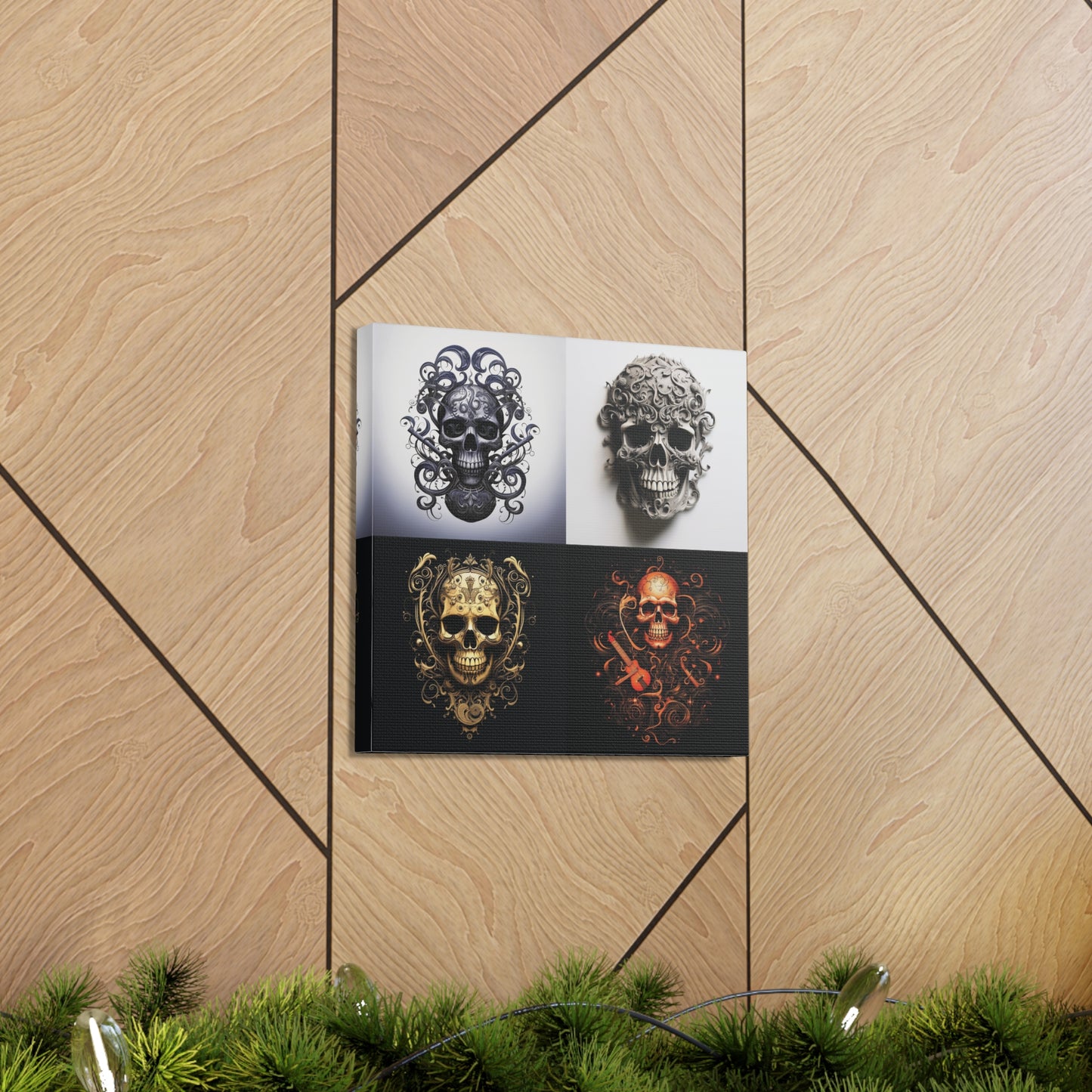 Canvas Gallery Wraps Skull Treble Clef 5