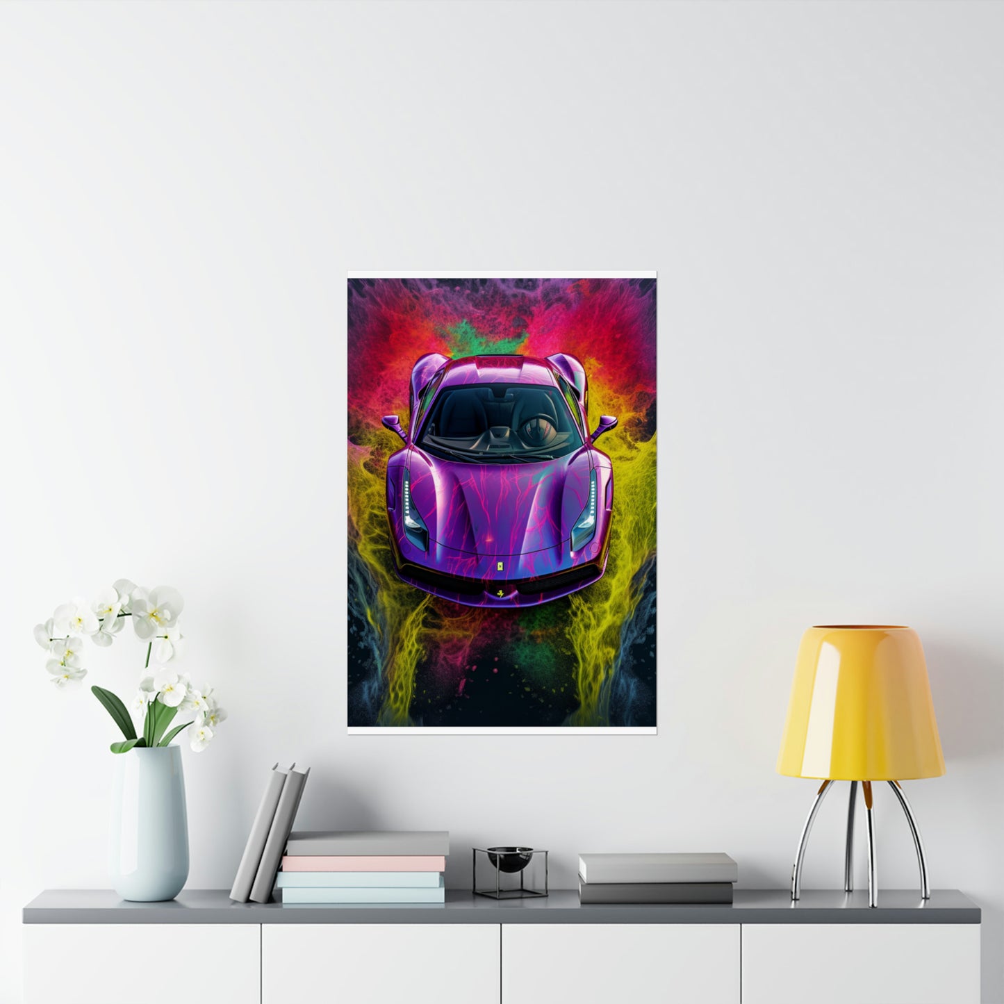 Premium Matte Vertical Posters Farrari Water 3